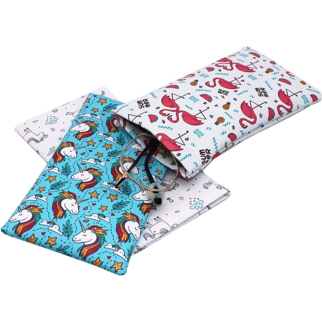 Pack 3 Fundas de Gafas PU con Cierre Superior