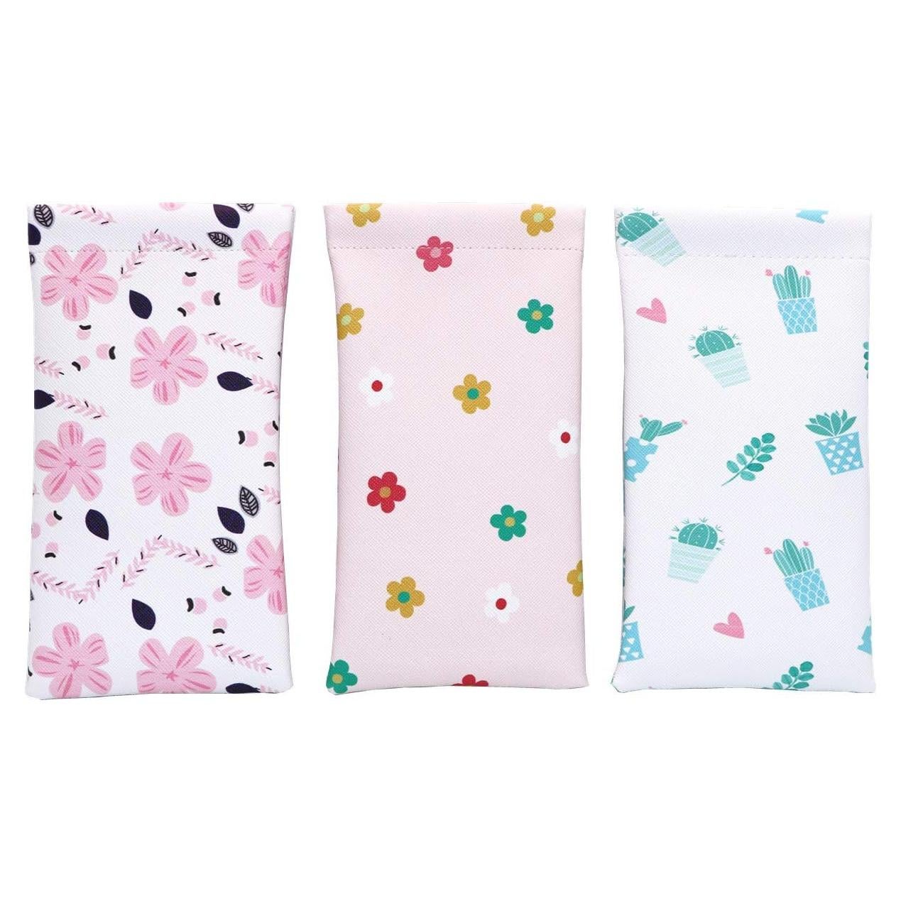 Pack 3 Fundas de Gafas PU con Cierre Superior