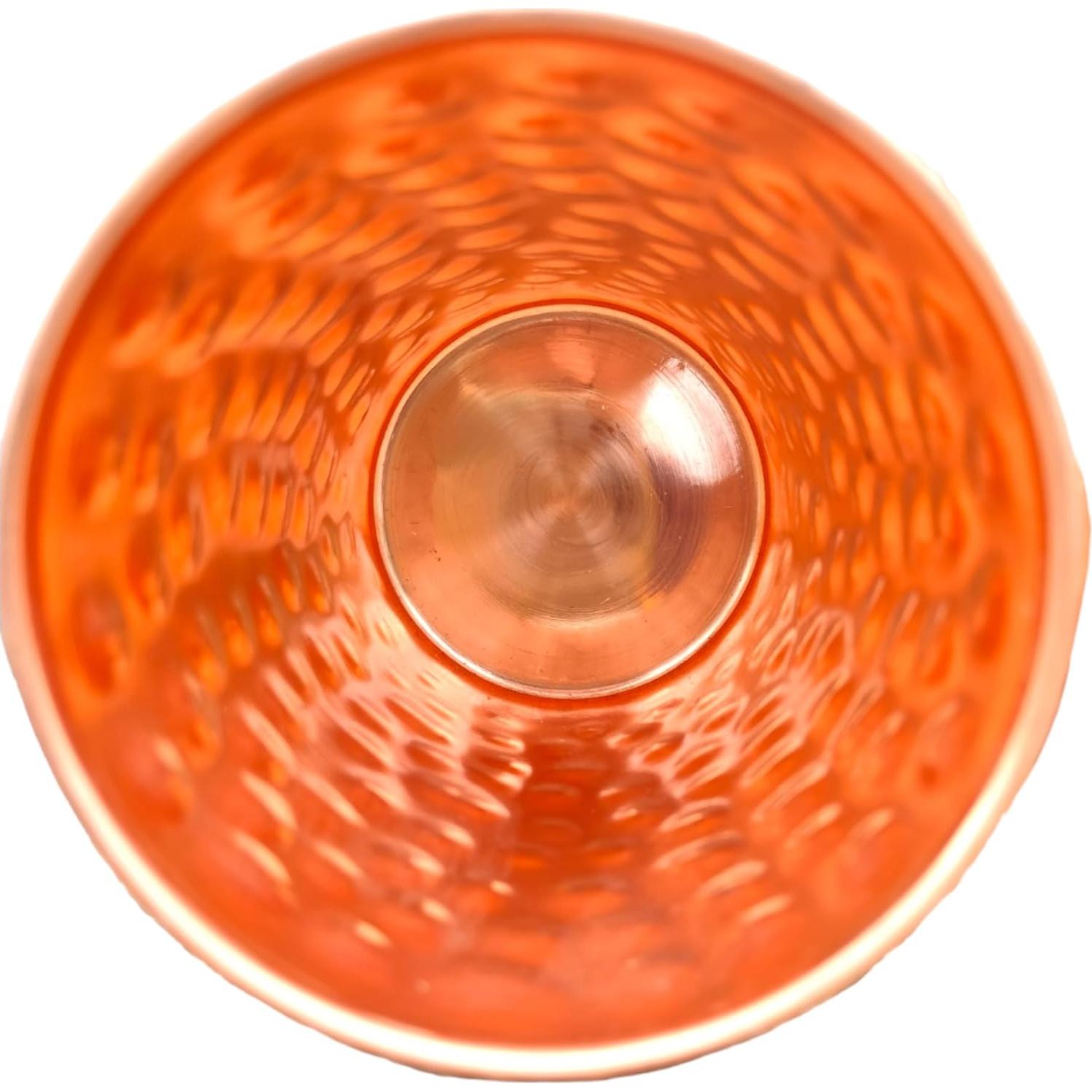 Juego de 2 Copas de Cobre Puro Martillado Siddhivinayak