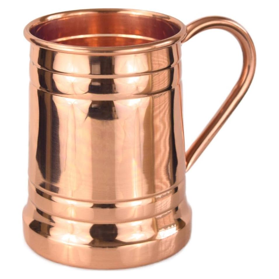 Taza de Cerveza de Cobre Puro Yunque del Artesano 532 ml