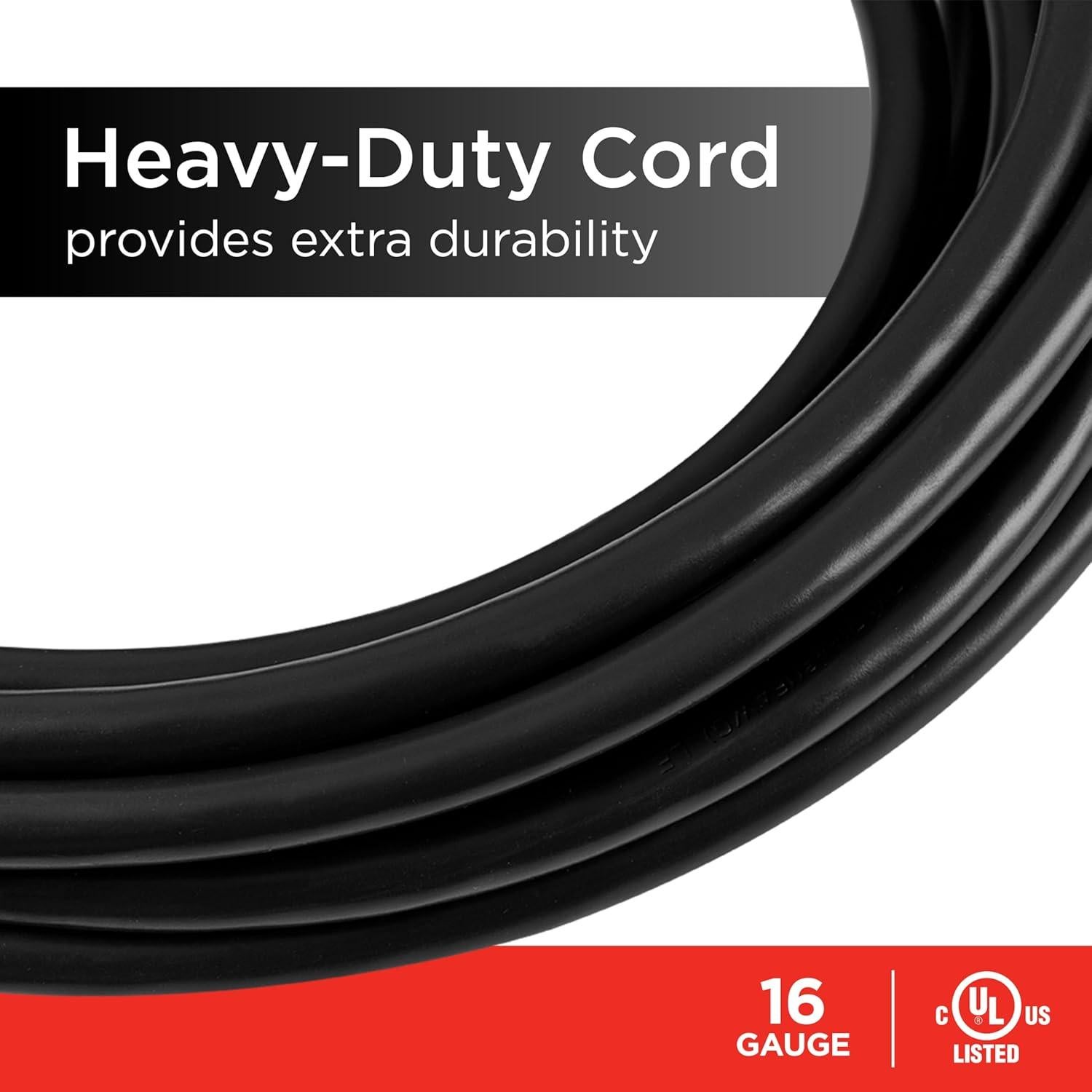 Cable de Extensión UltraPro 7,62 m 3 Salidas Negro