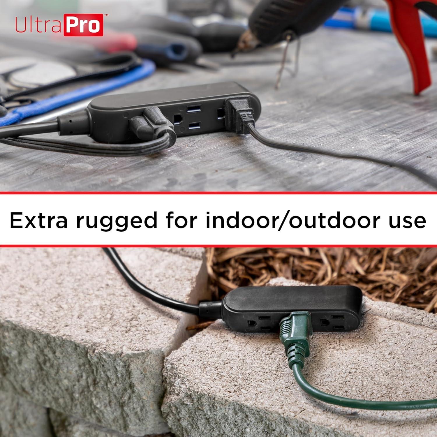 Cable de Extensión UltraPro 7,62 m 3 Salidas Negro