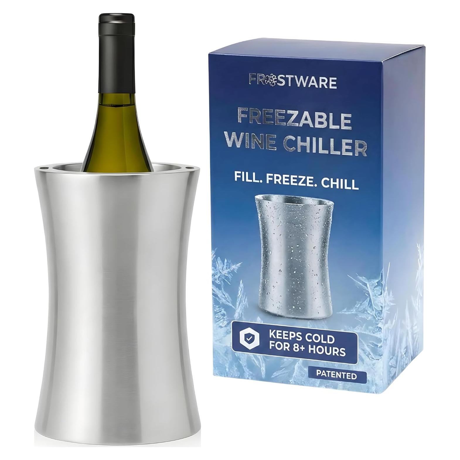 Enfriador de Vino Portátil JennLee Acero Inoxidable 750ml