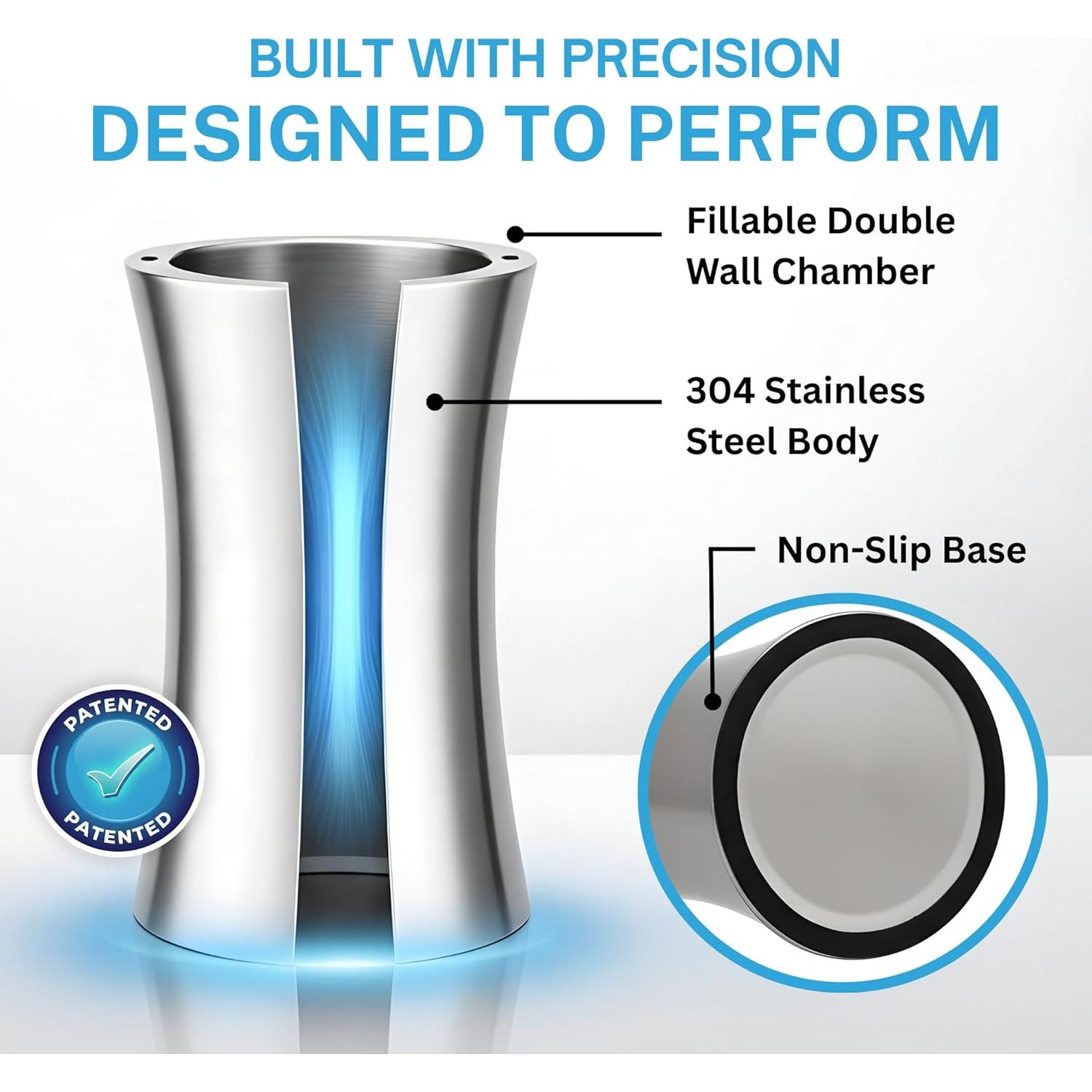 Enfriador de Vino Portátil JennLee Acero Inoxidable 750ml