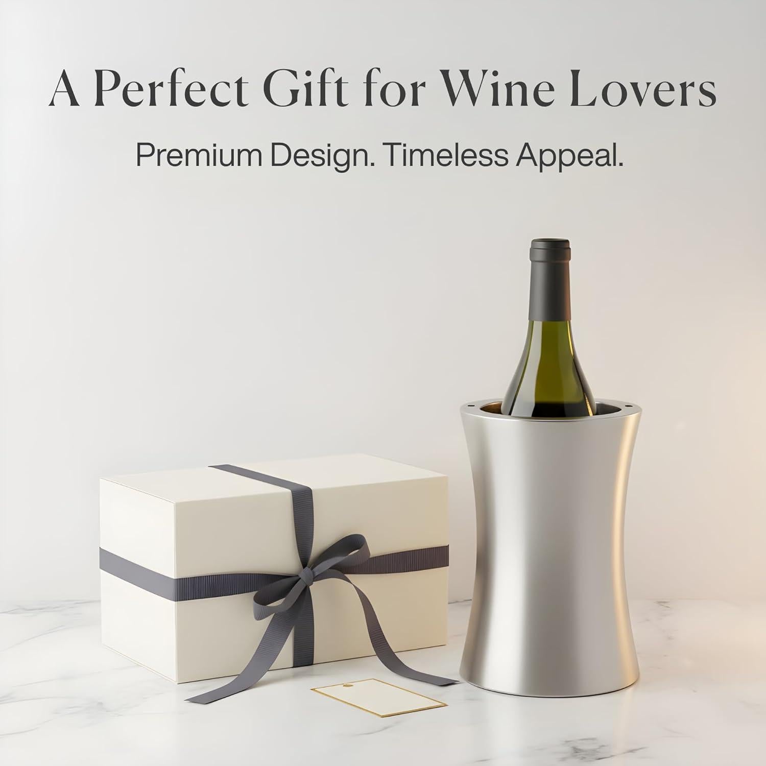 Enfriador de Vino Portátil JennLee Acero Inoxidable 750ml