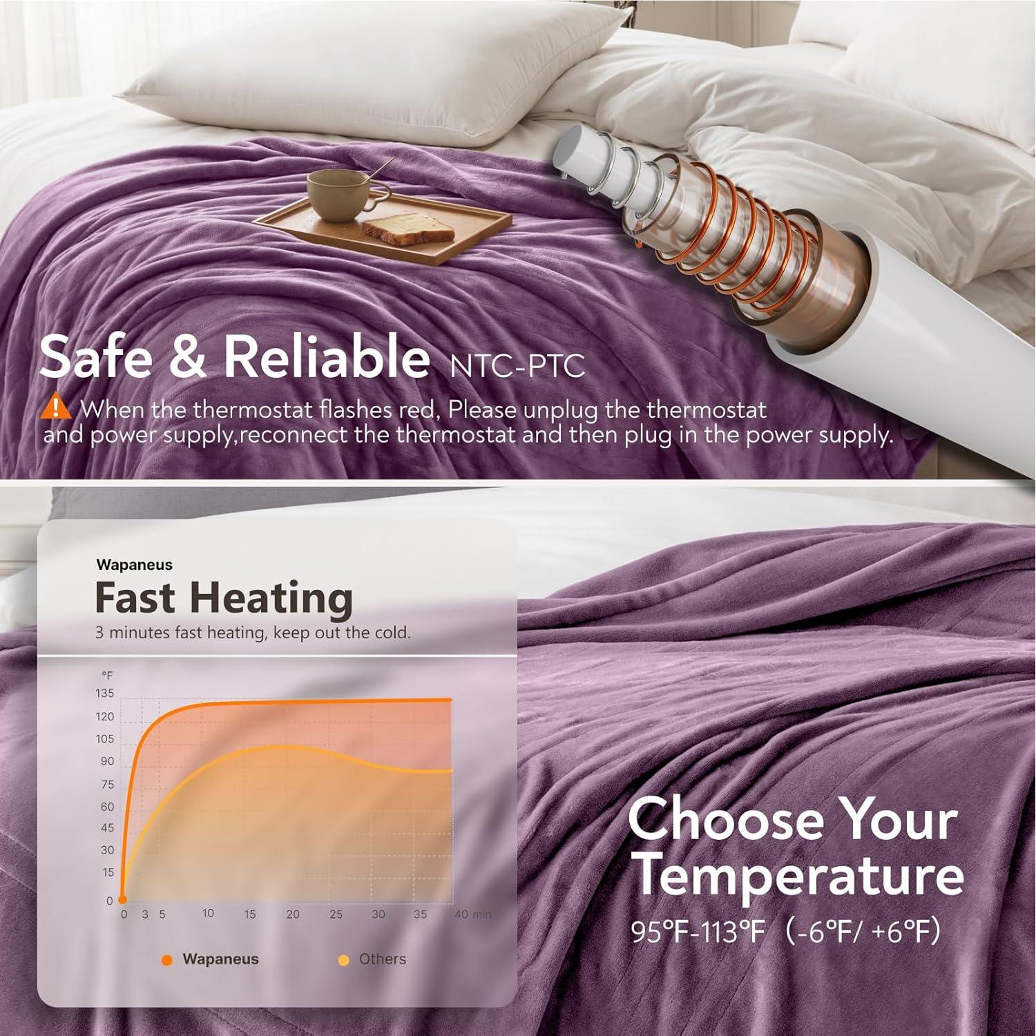 Manta Térmica Wapaneus 50x60" con Bolsillo y 10 Niveles