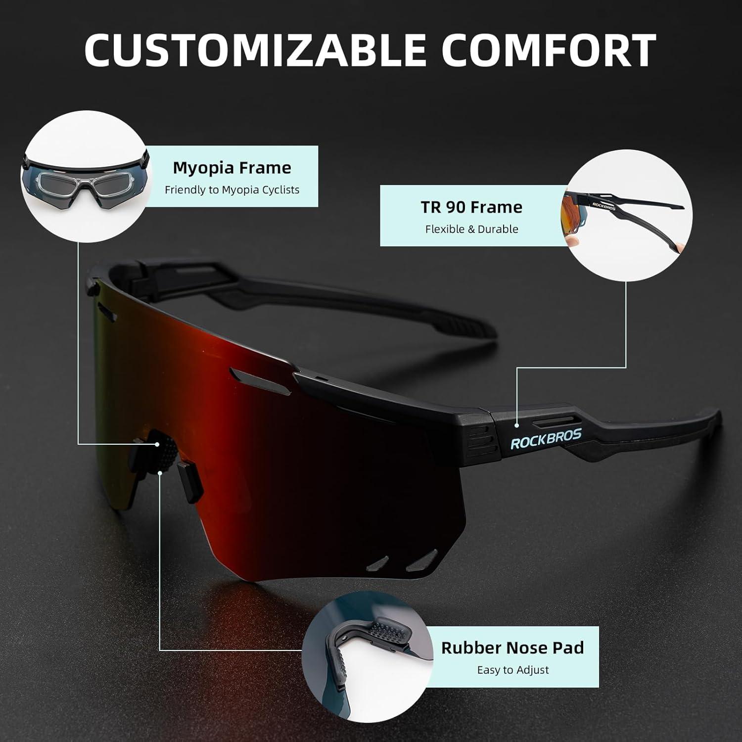 Gafas de Ciclismo ROCKBROS Polarizadas UV para Adultos