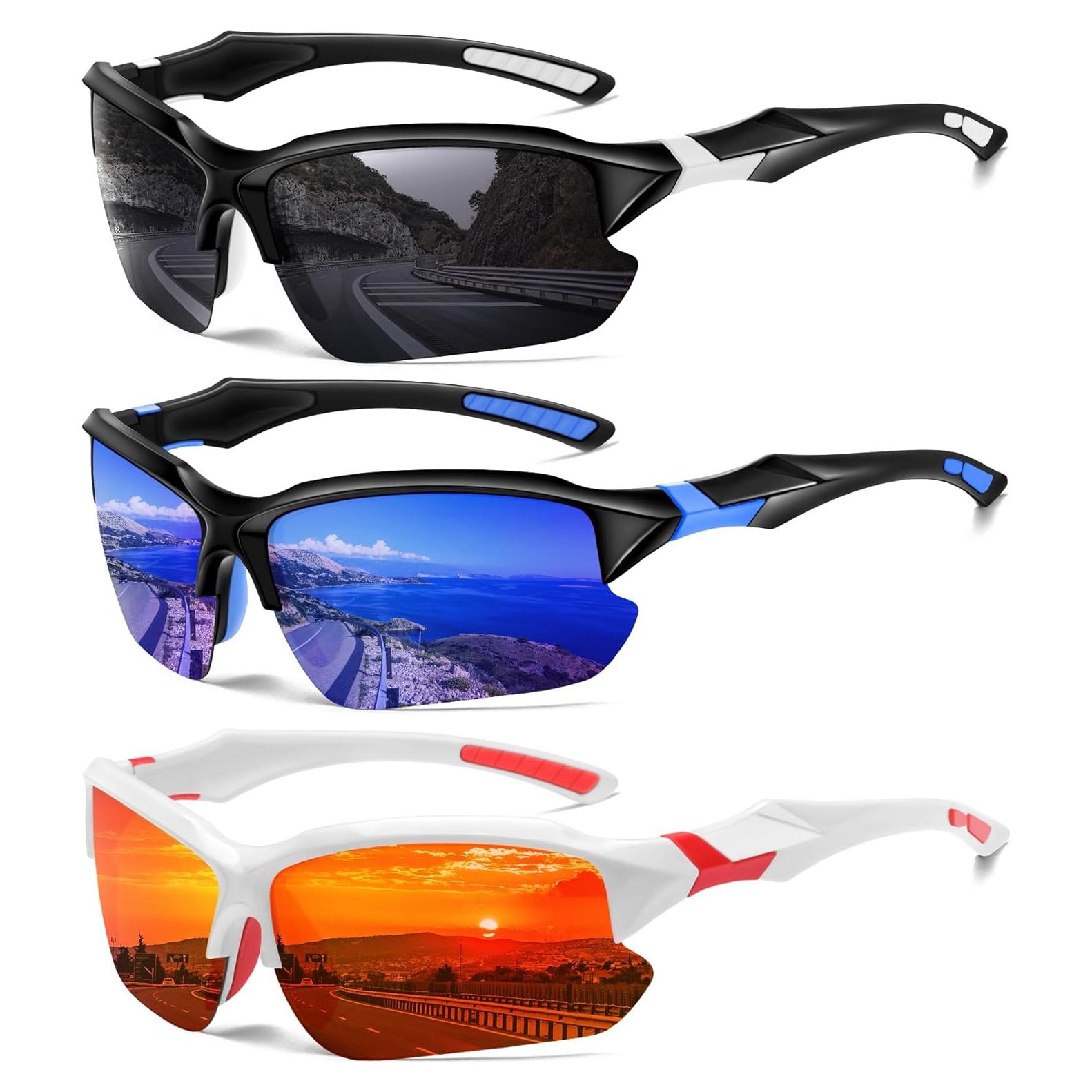 Gafas de sol deportivas DioKiw 3pack UV protección