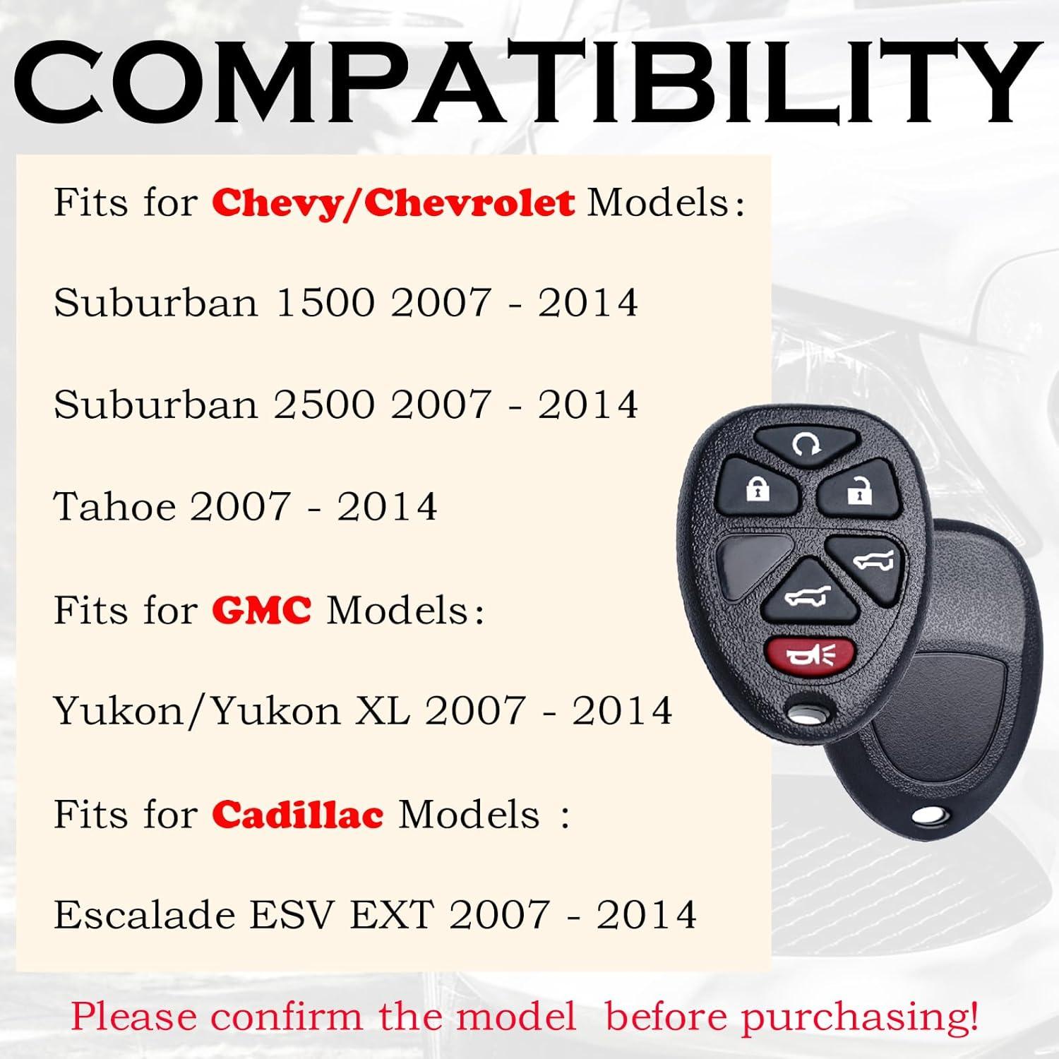 Control Remoto de Entrada Sin Llave SUPALAND para Chevy 2007-2014