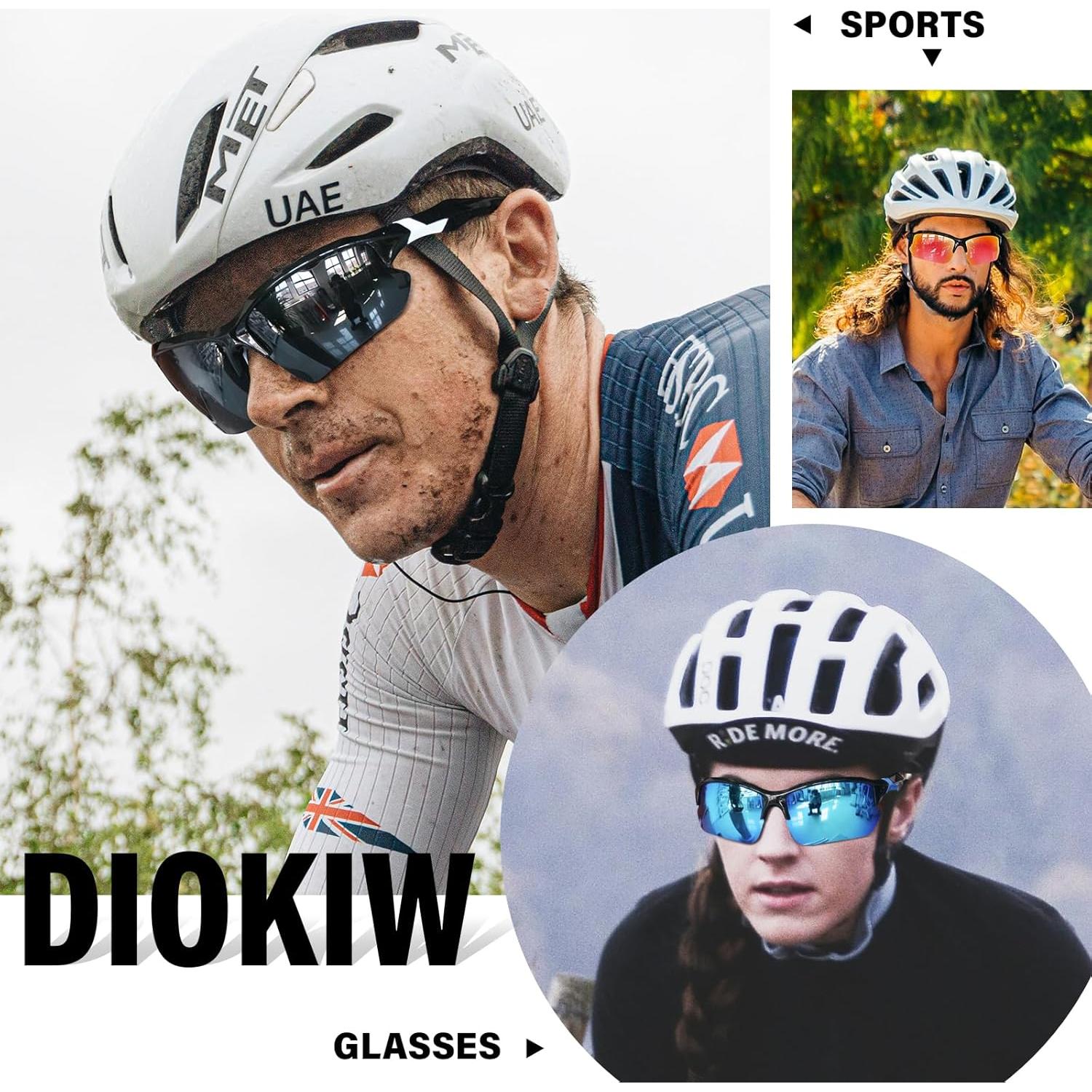 Gafas de sol deportivas DioKiw 3pack UV protección
