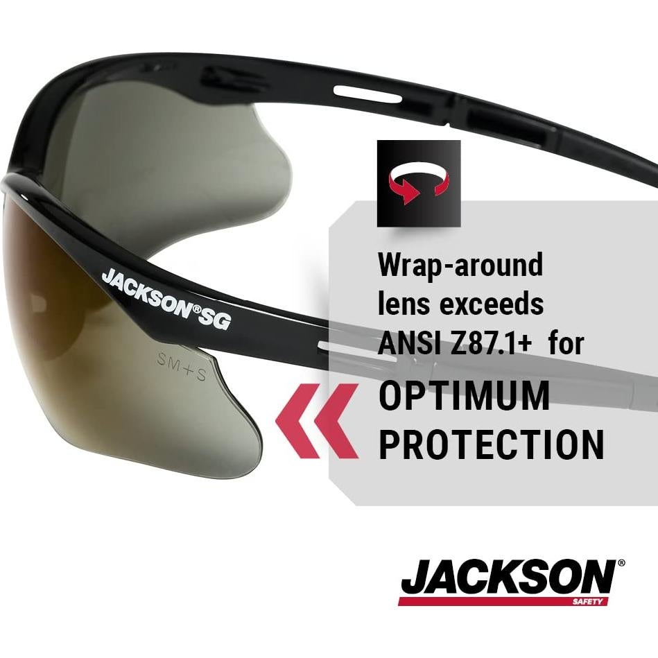 Gafas de Seguridad Jackson SG - Protección UV - Paquete 12
