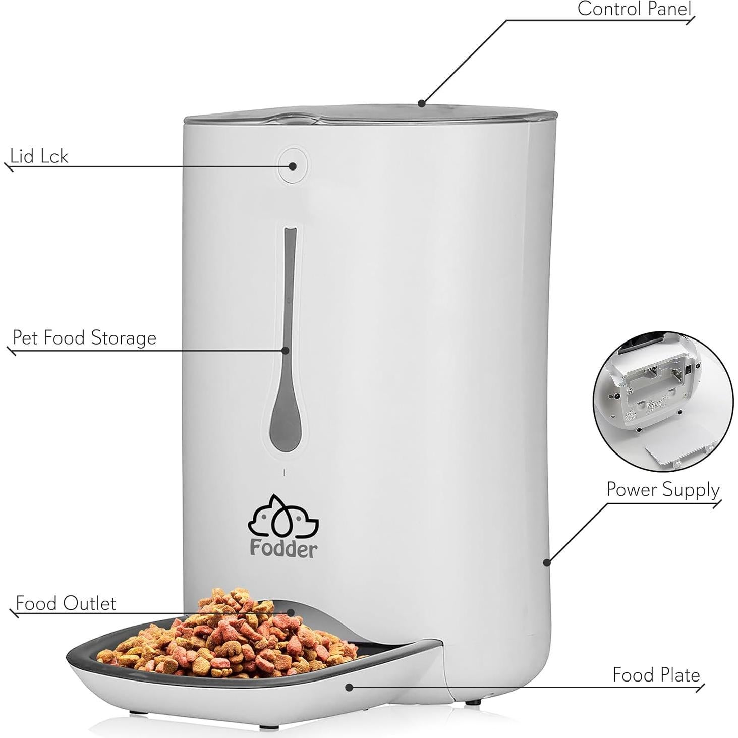 Alimentador Automático SereneLife 7L para Gatos y Perros