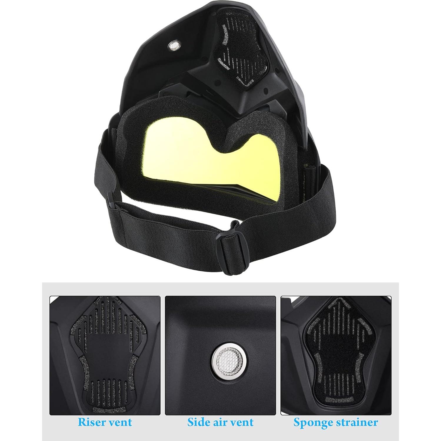 Gafas de Motocicleta Frienda con Casco y Cubierta Facial