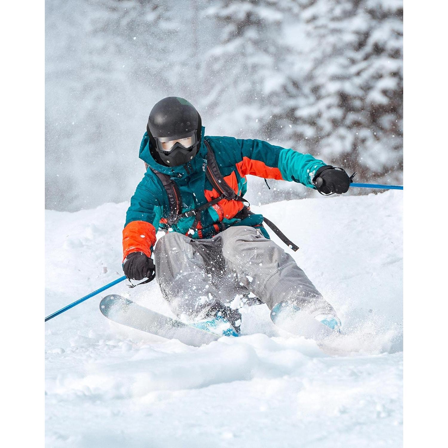 Gafas de Motocicleta Frienda con Casco y Cubierta Facial