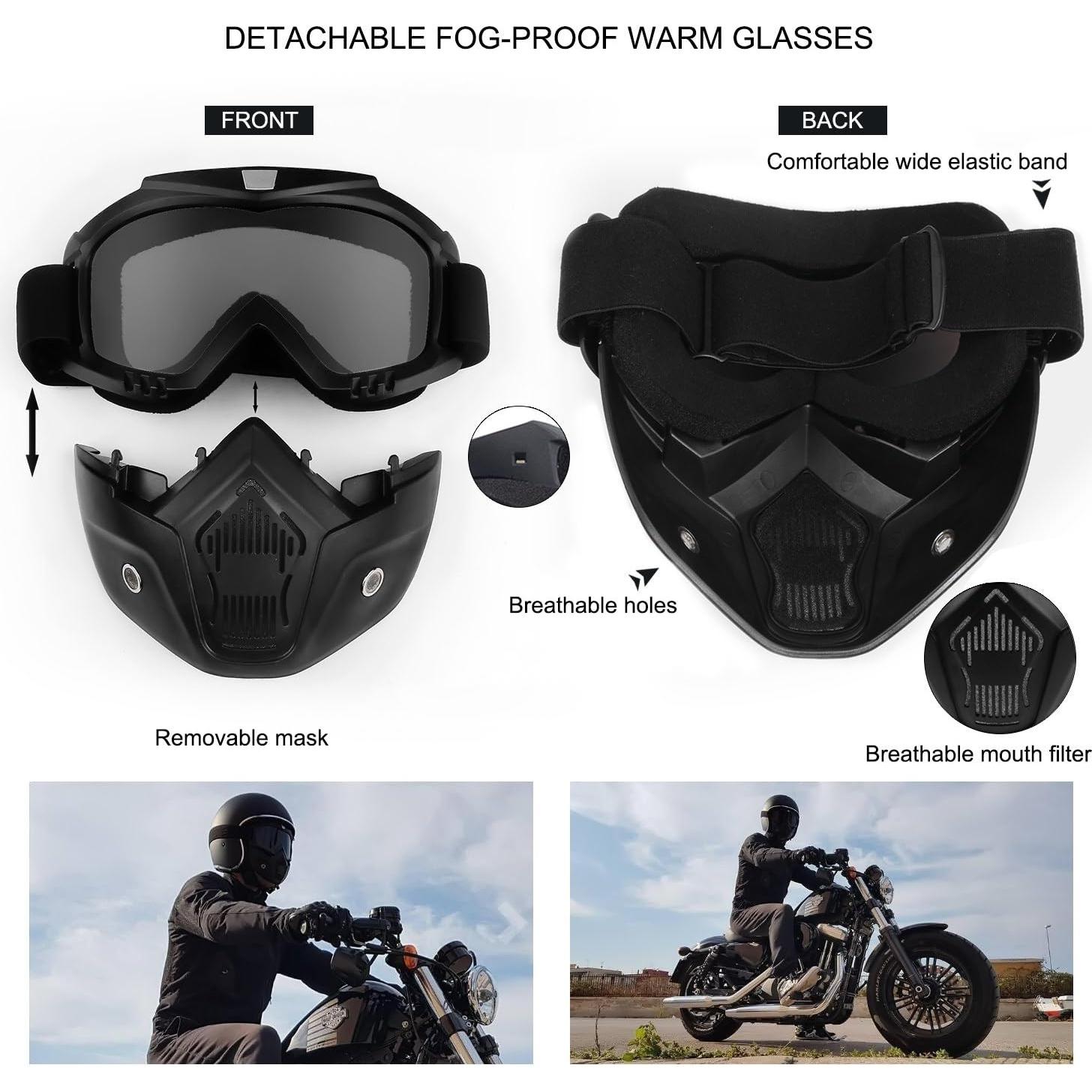 Gafas de Moto Tongshop Mt-009-S9 con Máscara Removible