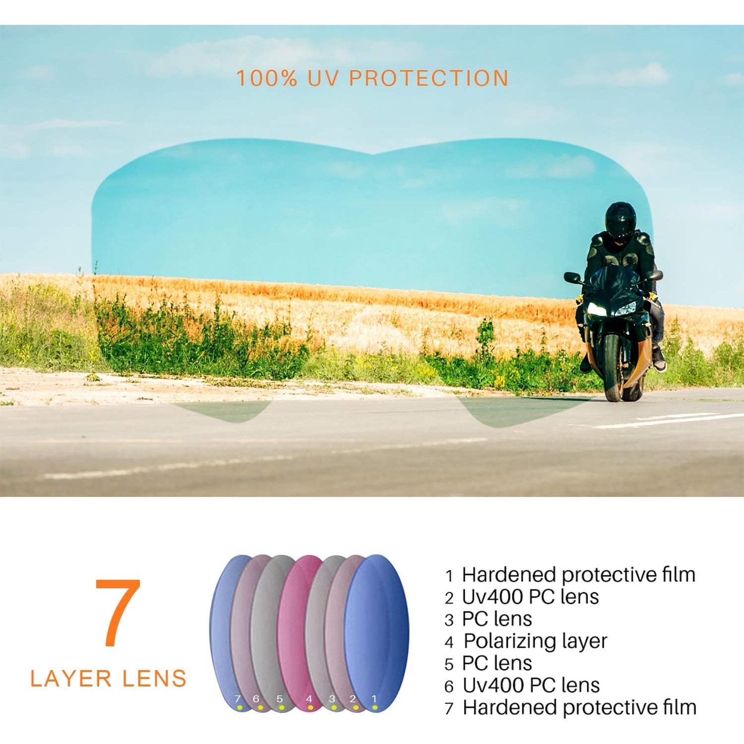 Gafas de Moto GGBuy con Máscara Facial Removible Antivaho