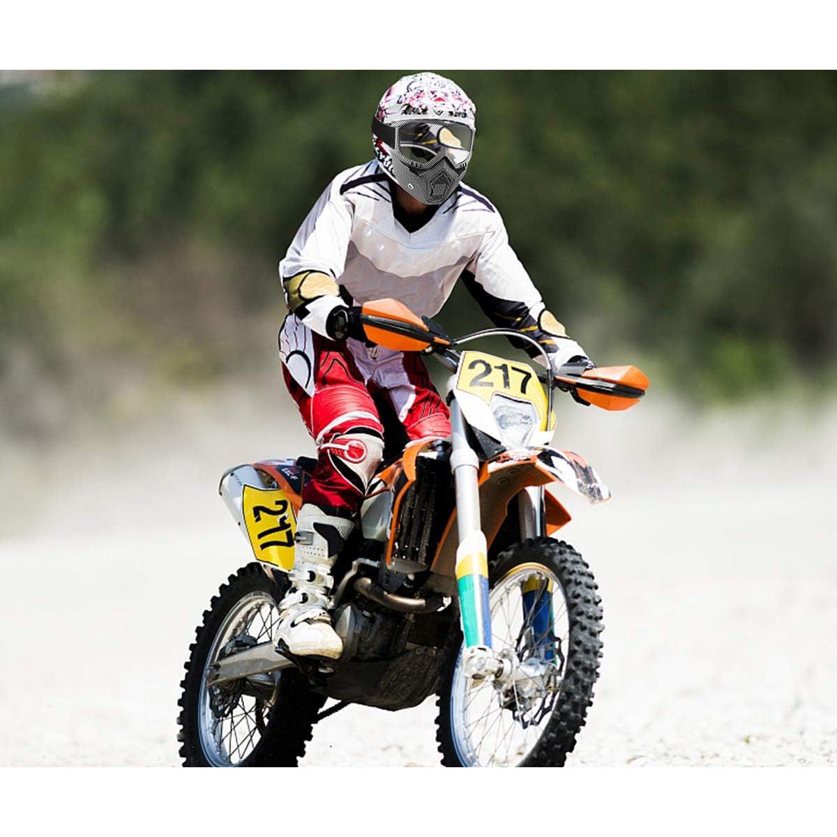 Gafas de Moto GGBuy con Máscara Facial Desmontable