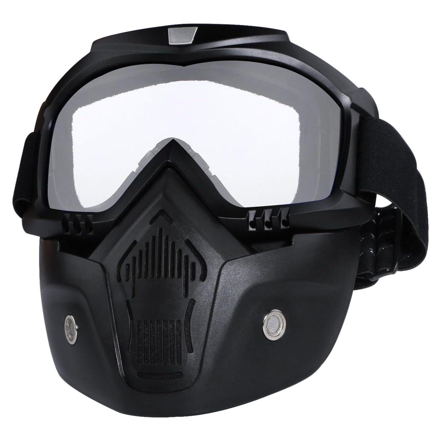 Gafas de Moto Tongshop con Máscara Facial Removible