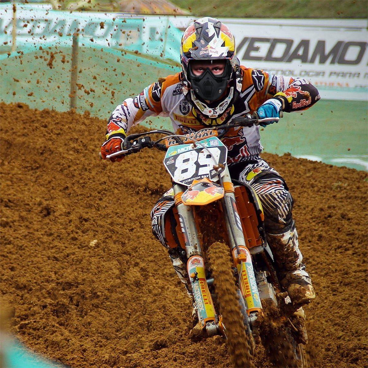 Gafas de Moto Tongshop con Máscara Facial Removible