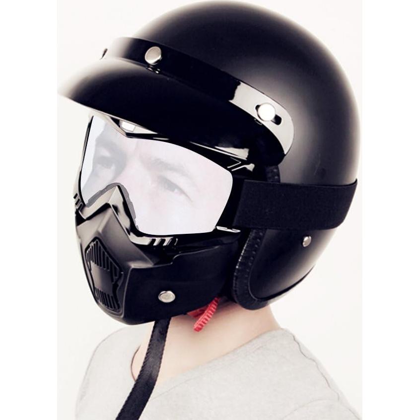 Gafas de Moto Tongshop con Máscara Facial Removible