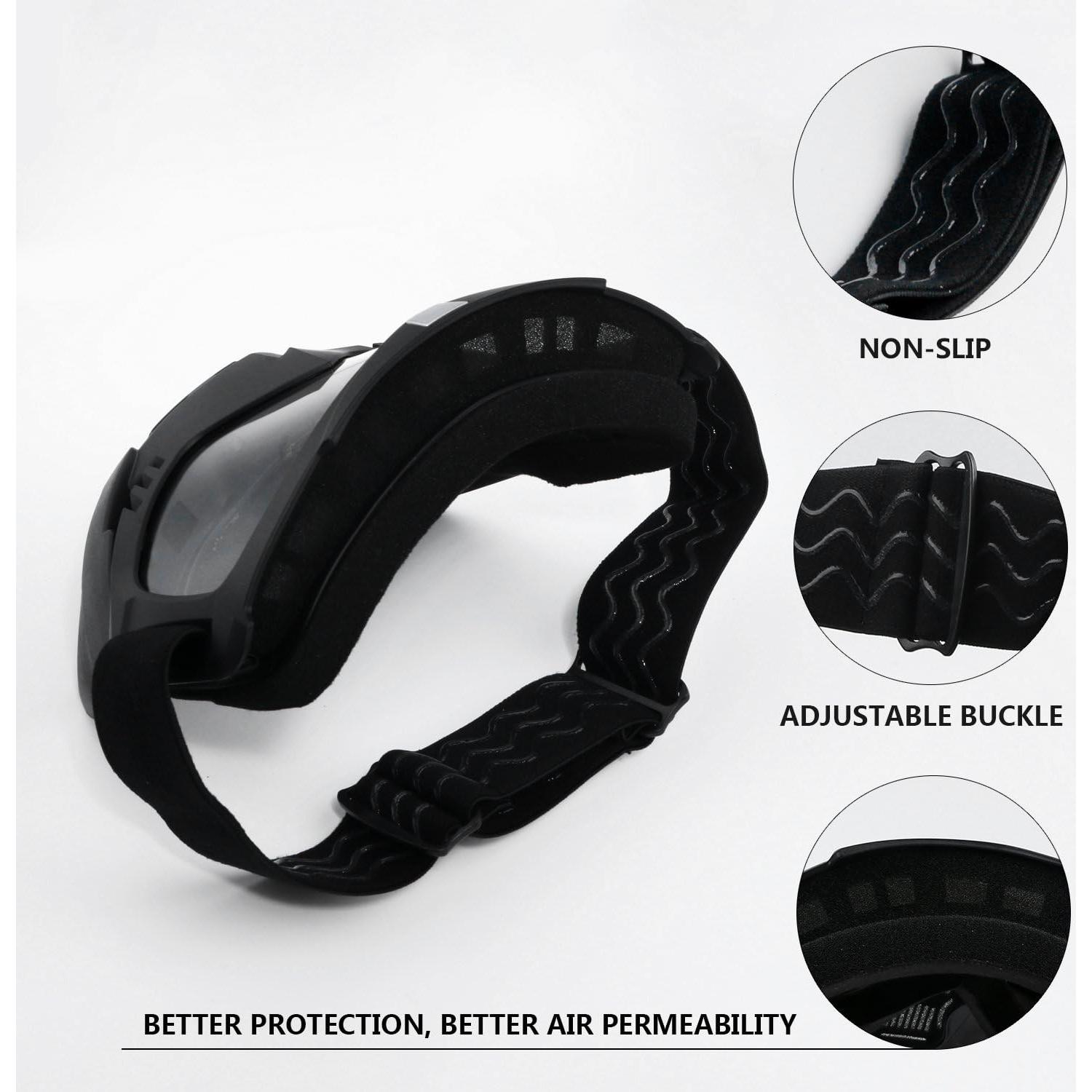 Gafas de Moto Tongshop con Máscara Facial Removible