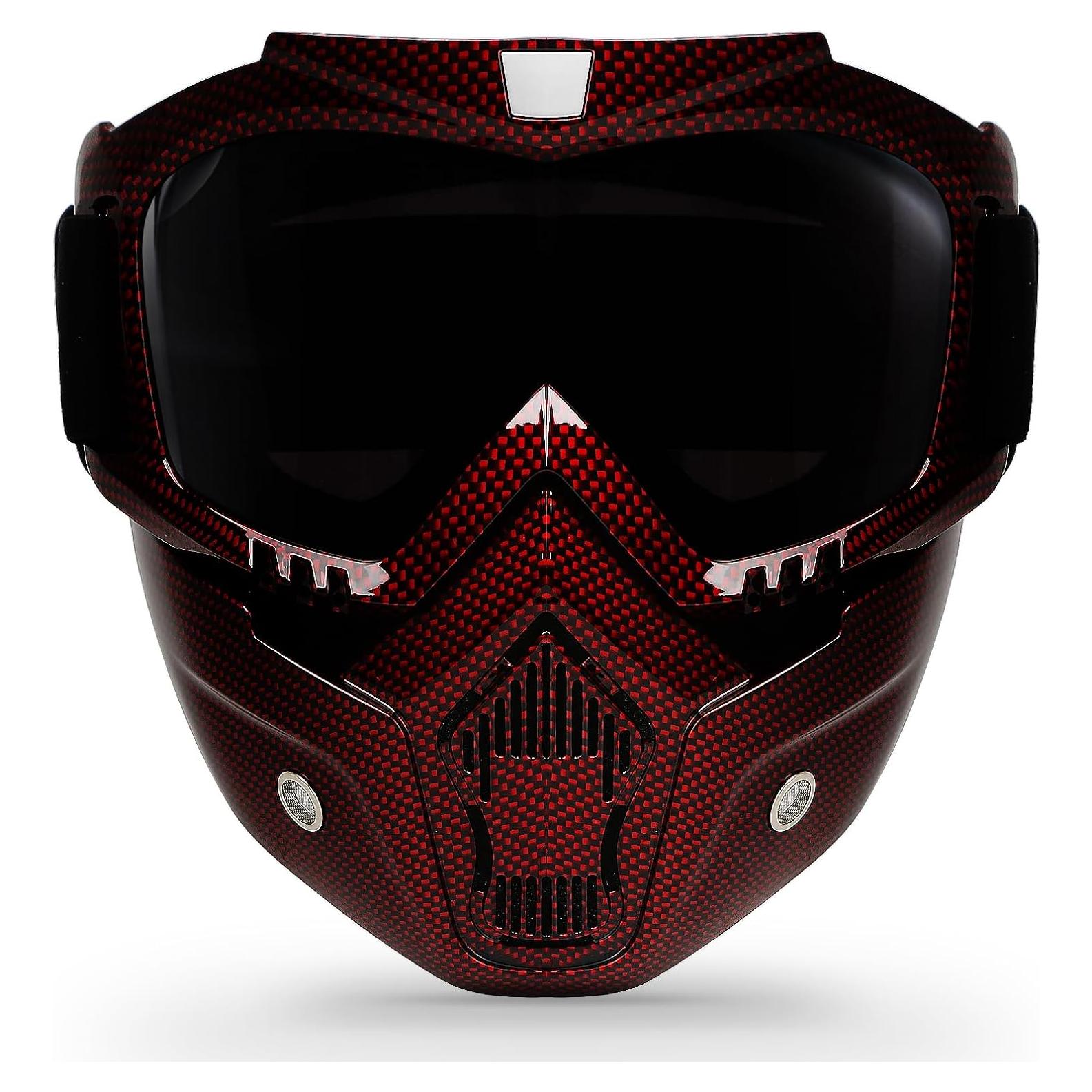 Gafas de Motocicleta GGBuy con Máscara Facial Removible