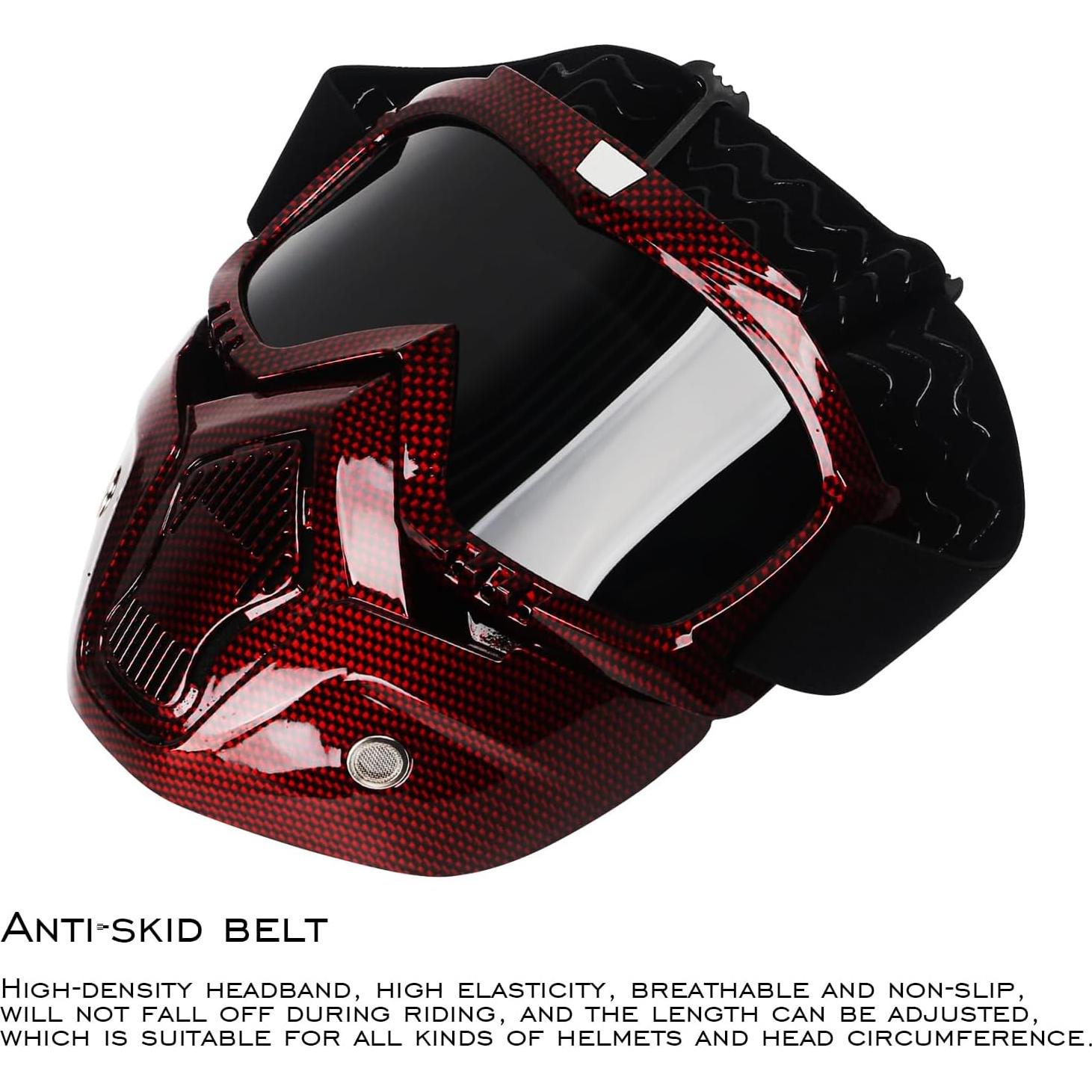 Gafas de Motocicleta GGBuy con Máscara Facial Removible