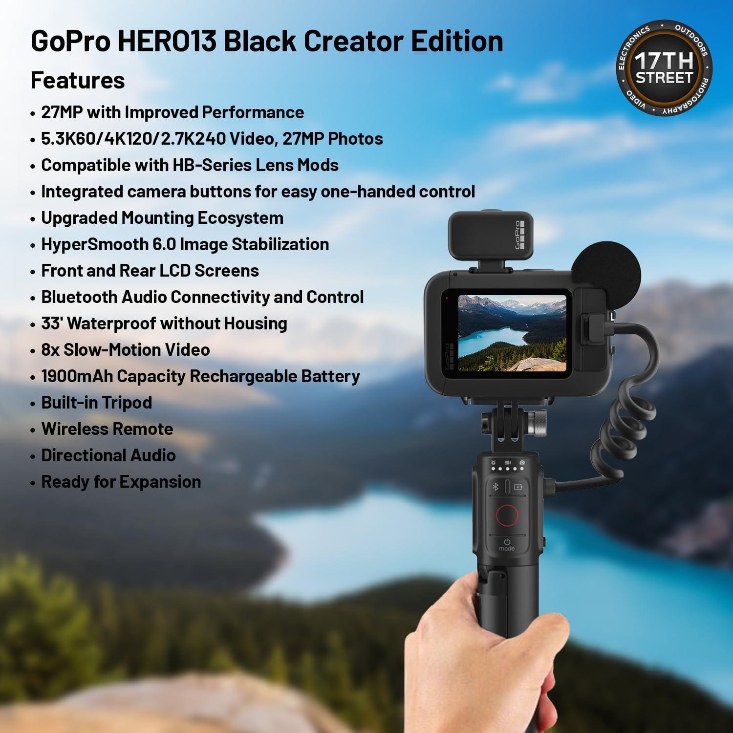 Cámara de Acción GoPro HERO13 Black Creator Edition 5.3K