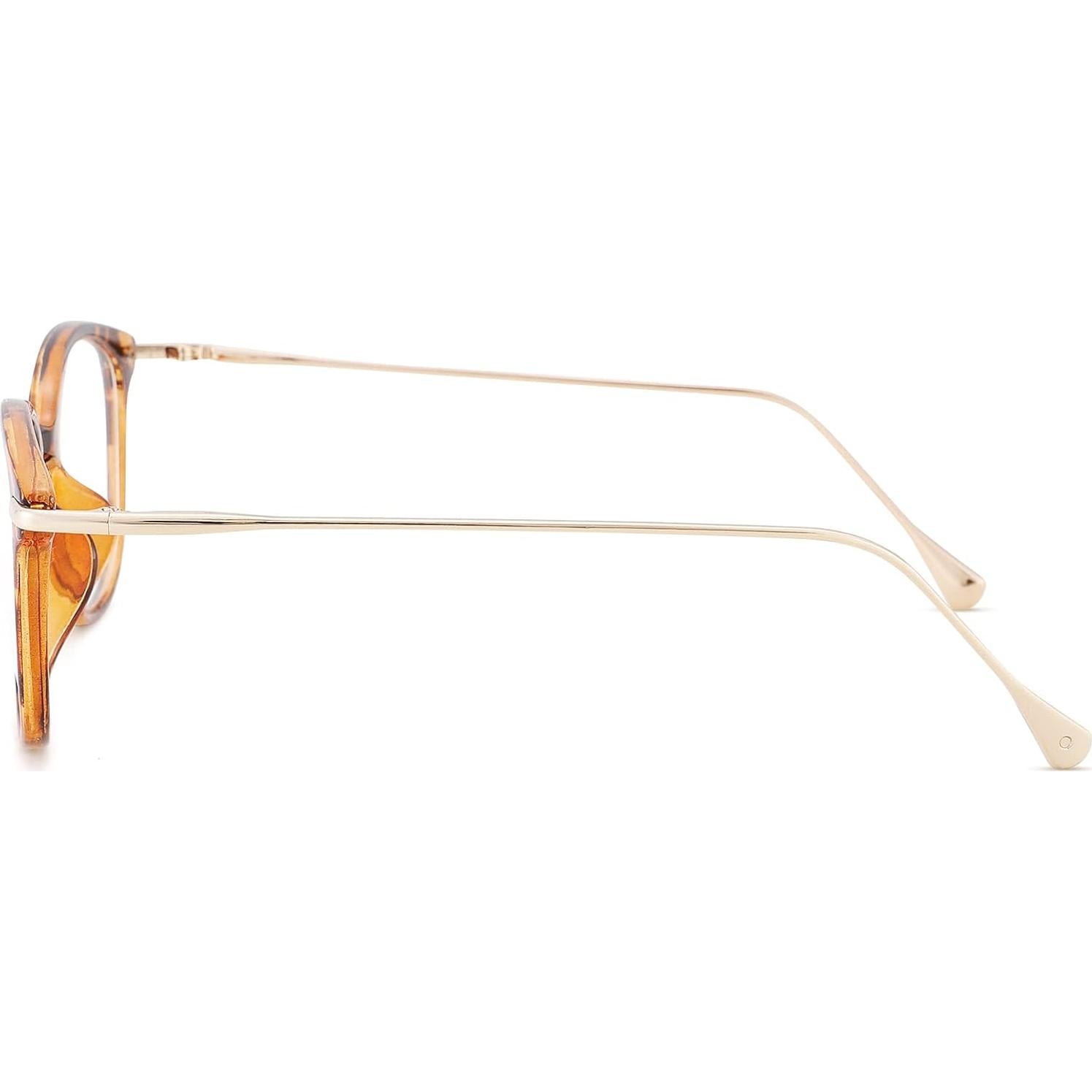 Gafas Anti Luz Azul COASION Vintage Redondas 48mm Tortuga/Oro