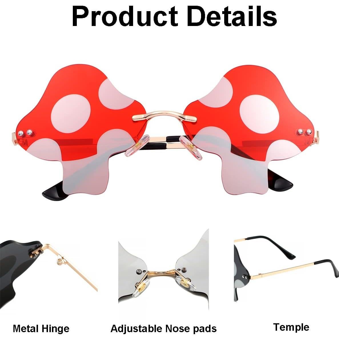 Gafas de sol vintage JOVAKIT en forma de hongo UV400