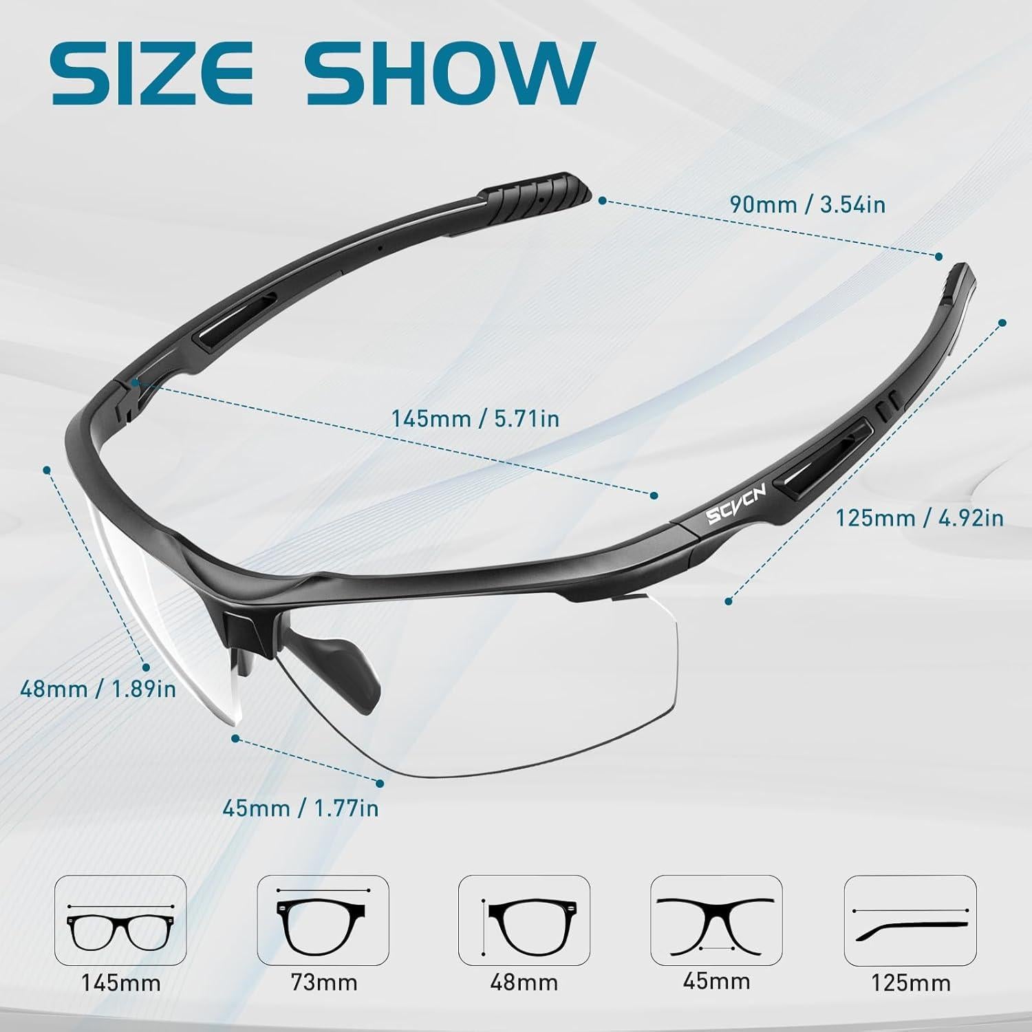 Gafas de sol fotocromáticas SCVCN UV400 unisex deportivas