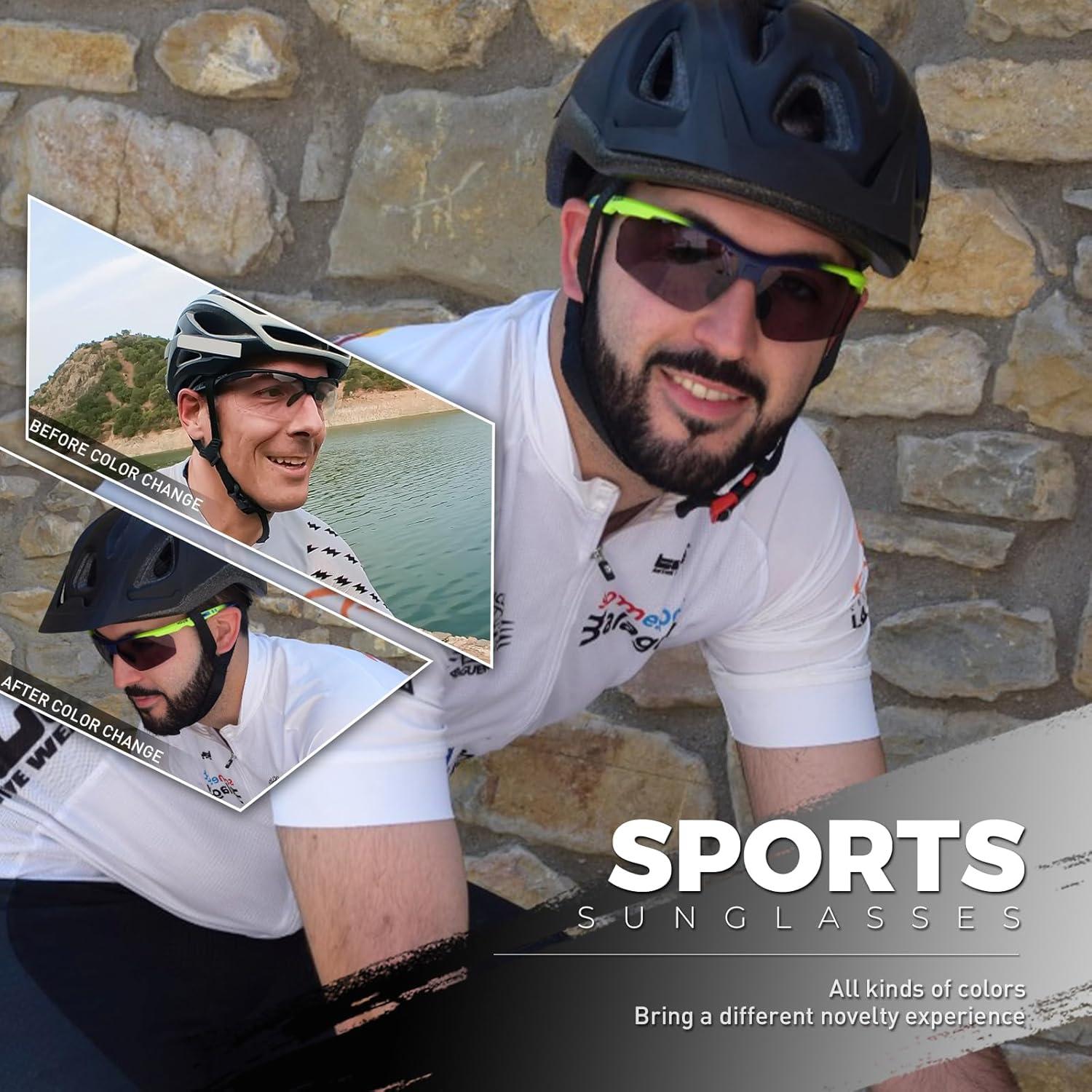 Gafas de sol fotocromáticas SCVCN UV400 para deportes