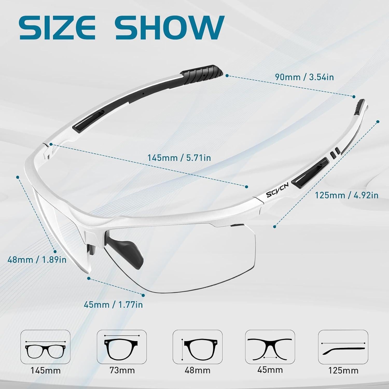 Gafas de sol fotocromáticas SCVCN UV400 para deportes