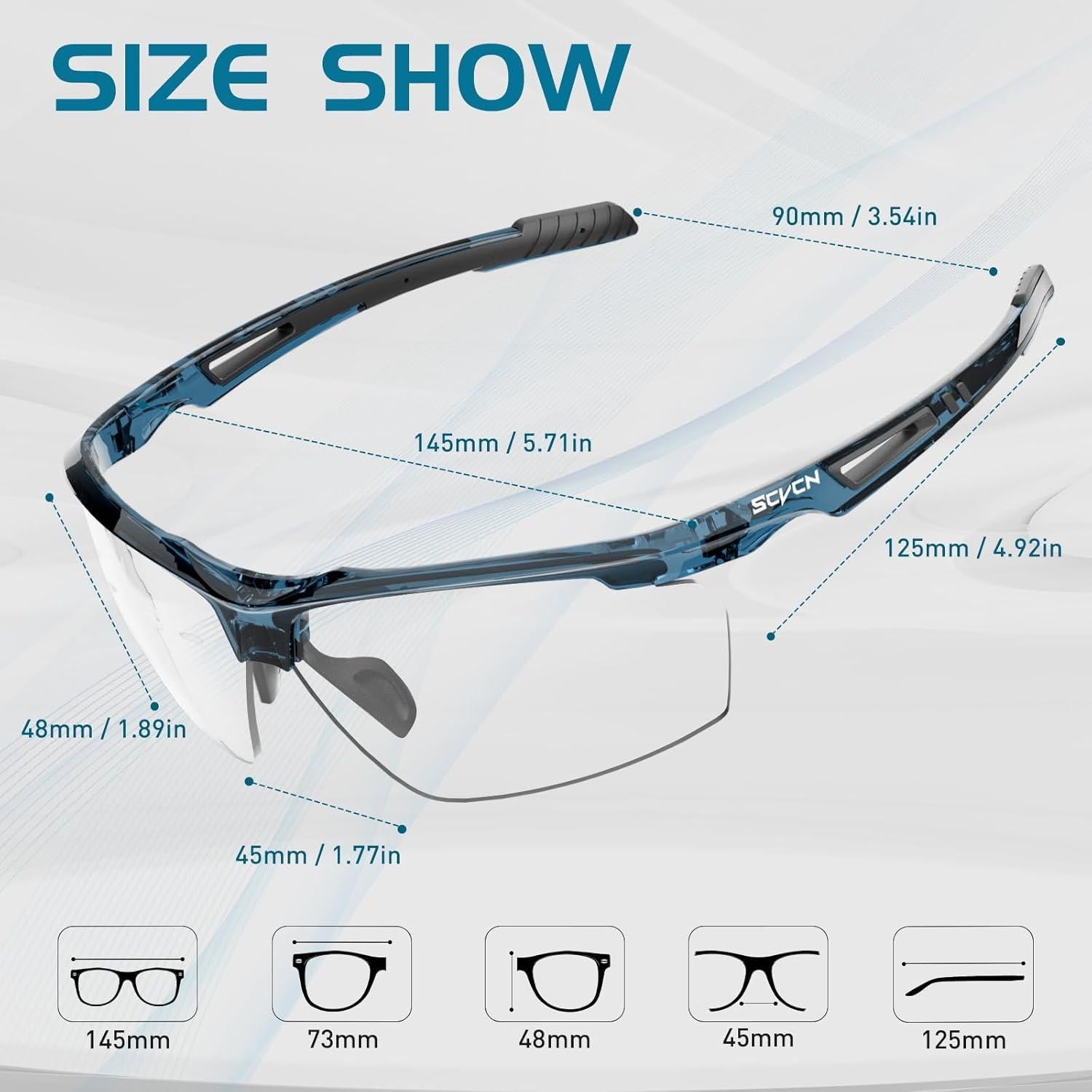 Gafas de sol fotocromáticas SCVCN para deportes UV400