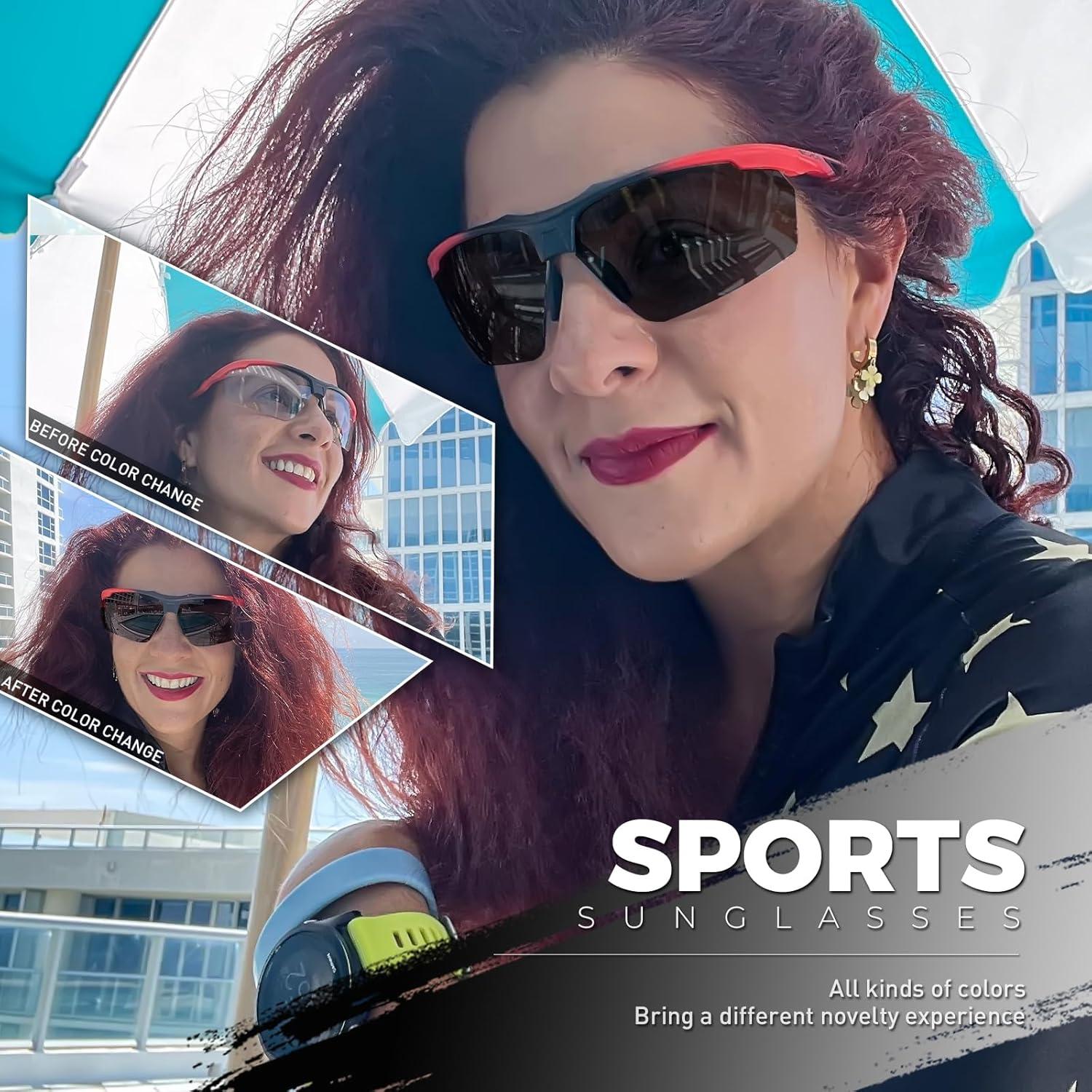 Gafas de sol fotocromáticas SCVCN UV400 unisex deportivas