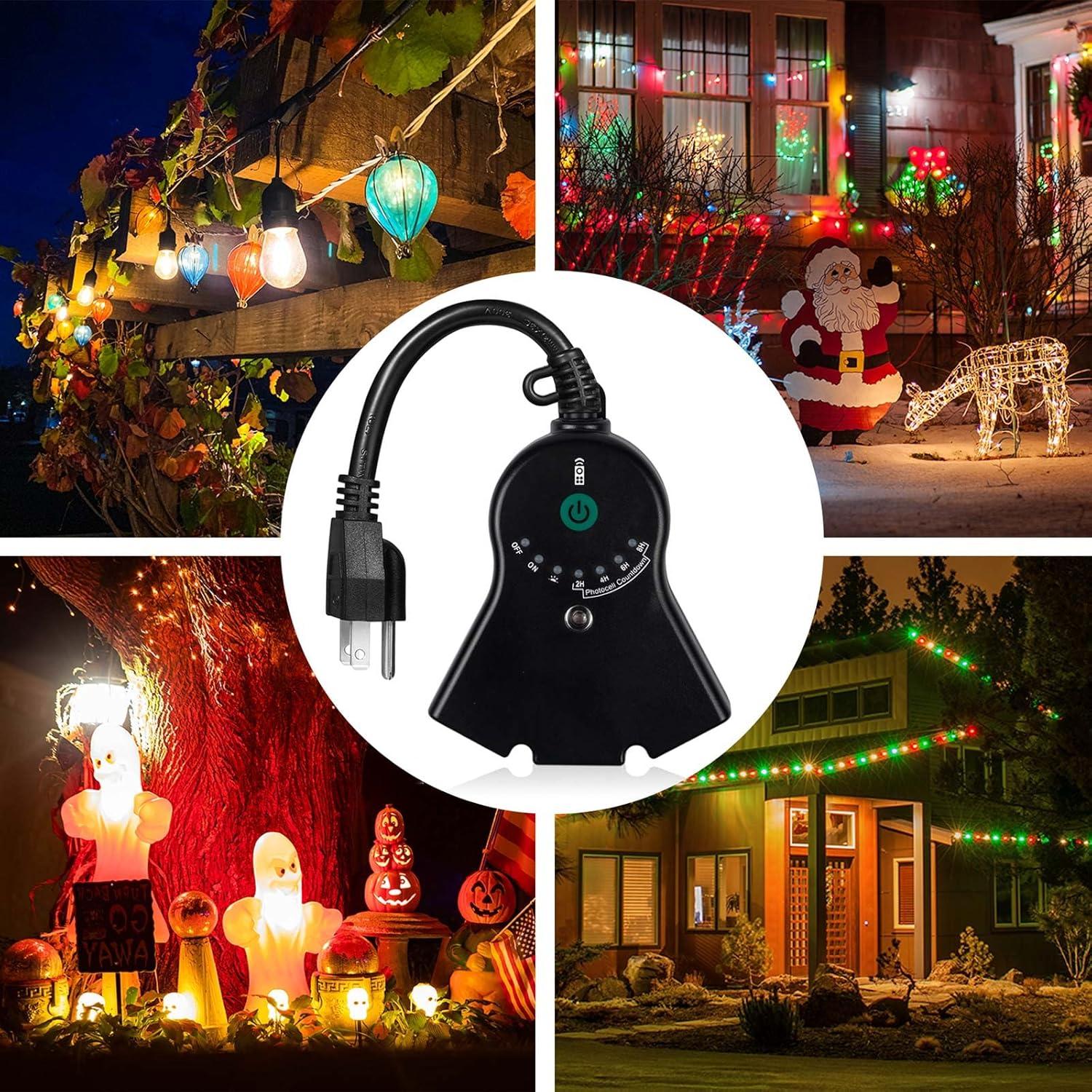 Temporizador de Luz Exterior BN-LINK con Control Remoto 3 Salidas