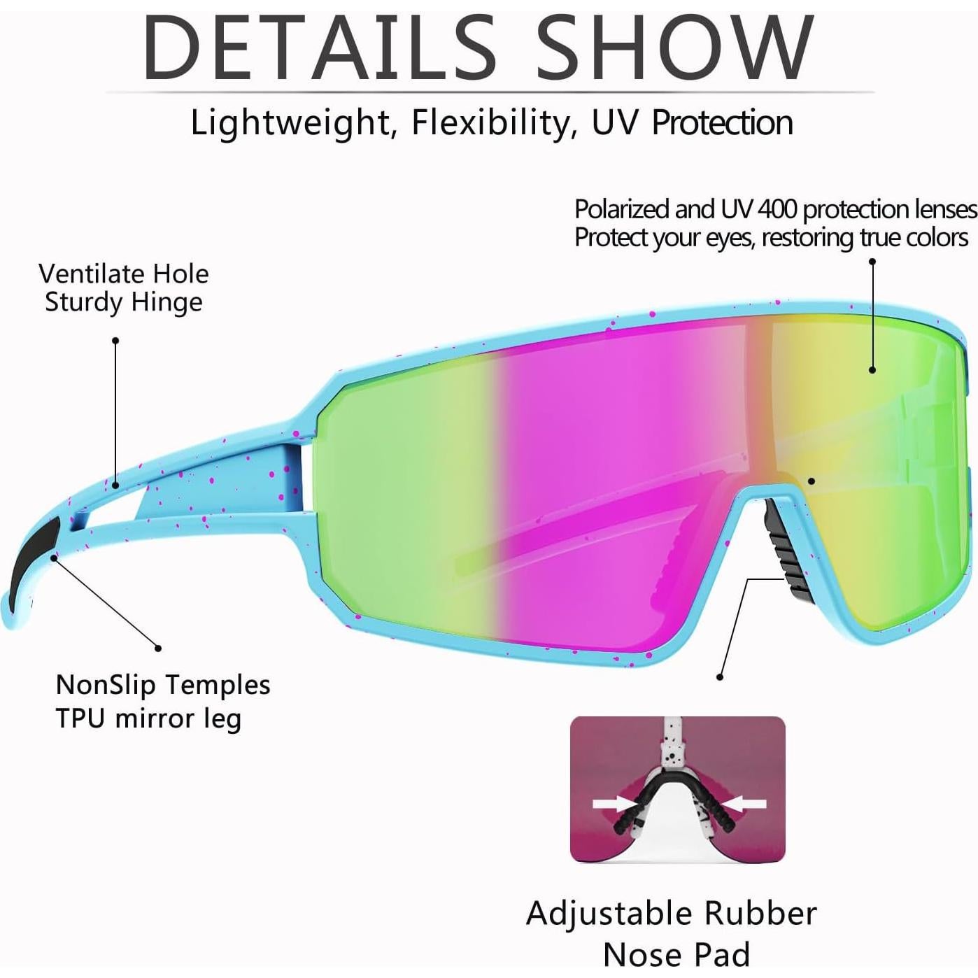 Gafas de Ciclismo SPOSUNE Polarizadas UV400 Unisex