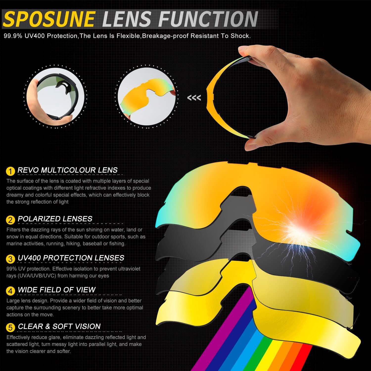 Gafas de Ciclismo SPOSUNE UV400 con 4 Lentes Intercambiables