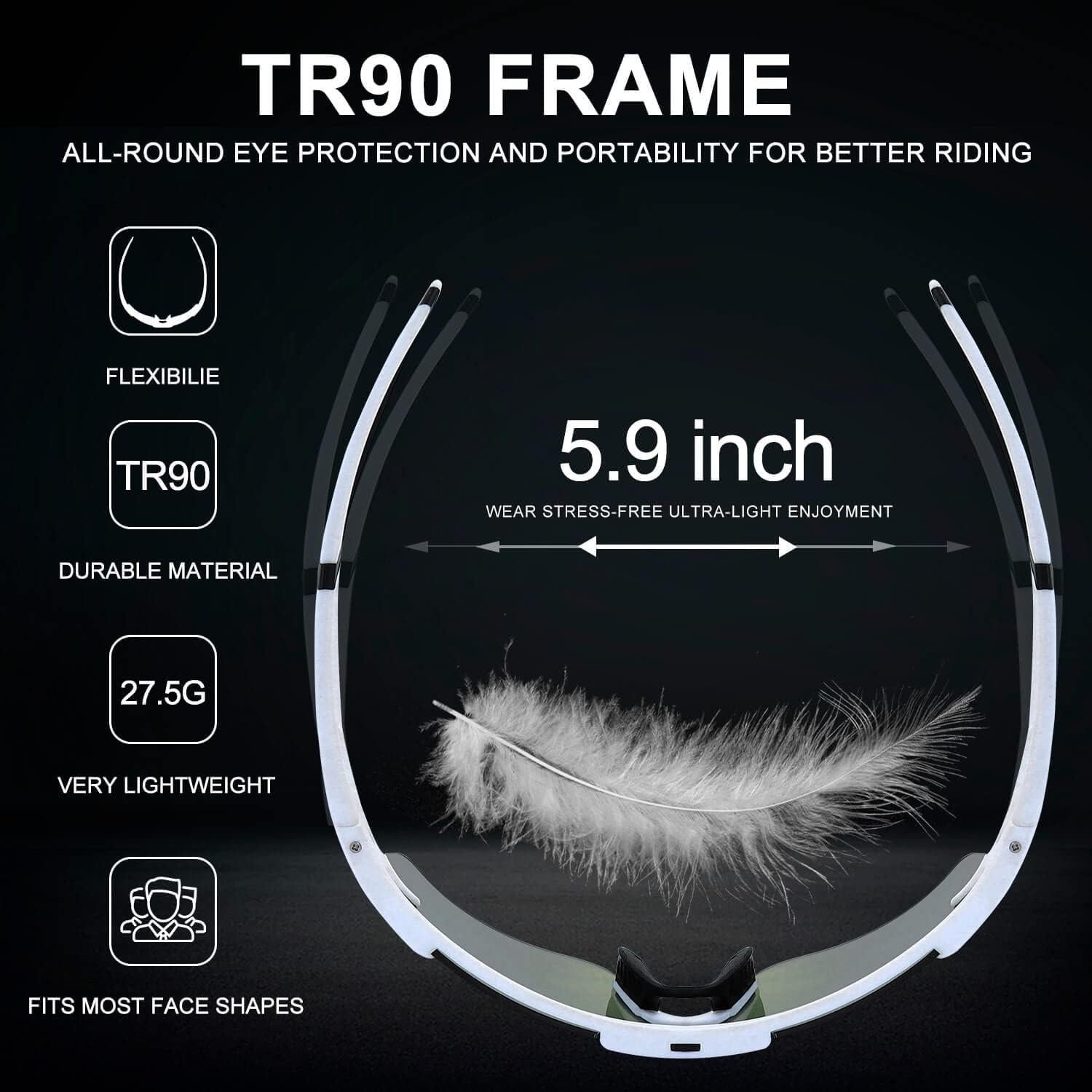 Gafas de Ciclismo SPOSUNE UV400 con 4 Lentes Intercambiables