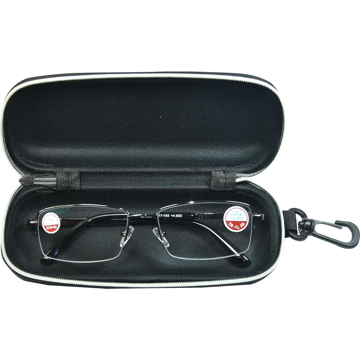 Estuches semi-rígidos para gafas unisex - 9 piezas, 3 colores