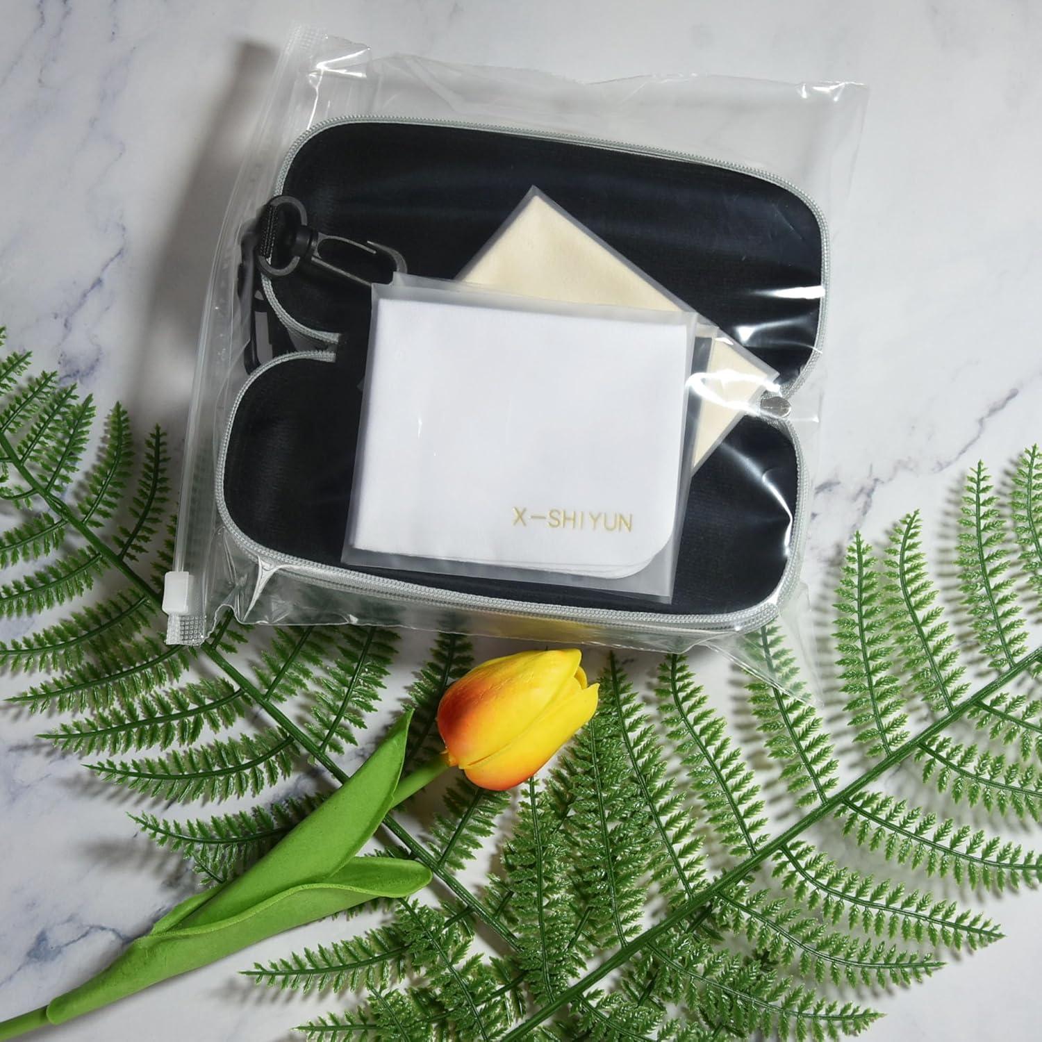 Estuche semi-rígido para gafas unisex - 3 piezas - Plateado