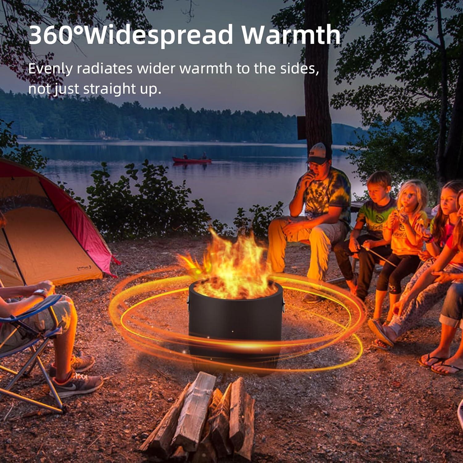 Fogata sin humo Hipicute 40 cm acero inoxidable para exteriores