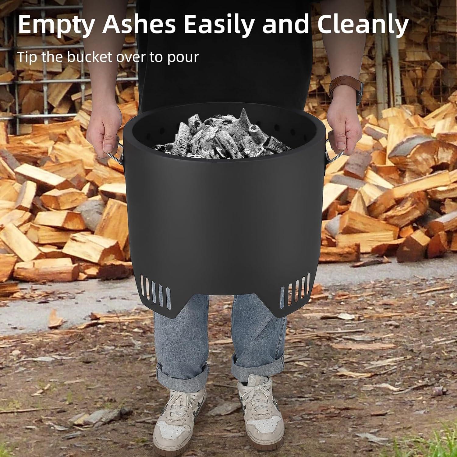 Fogata sin humo Hipicute 40 cm acero inoxidable para exteriores