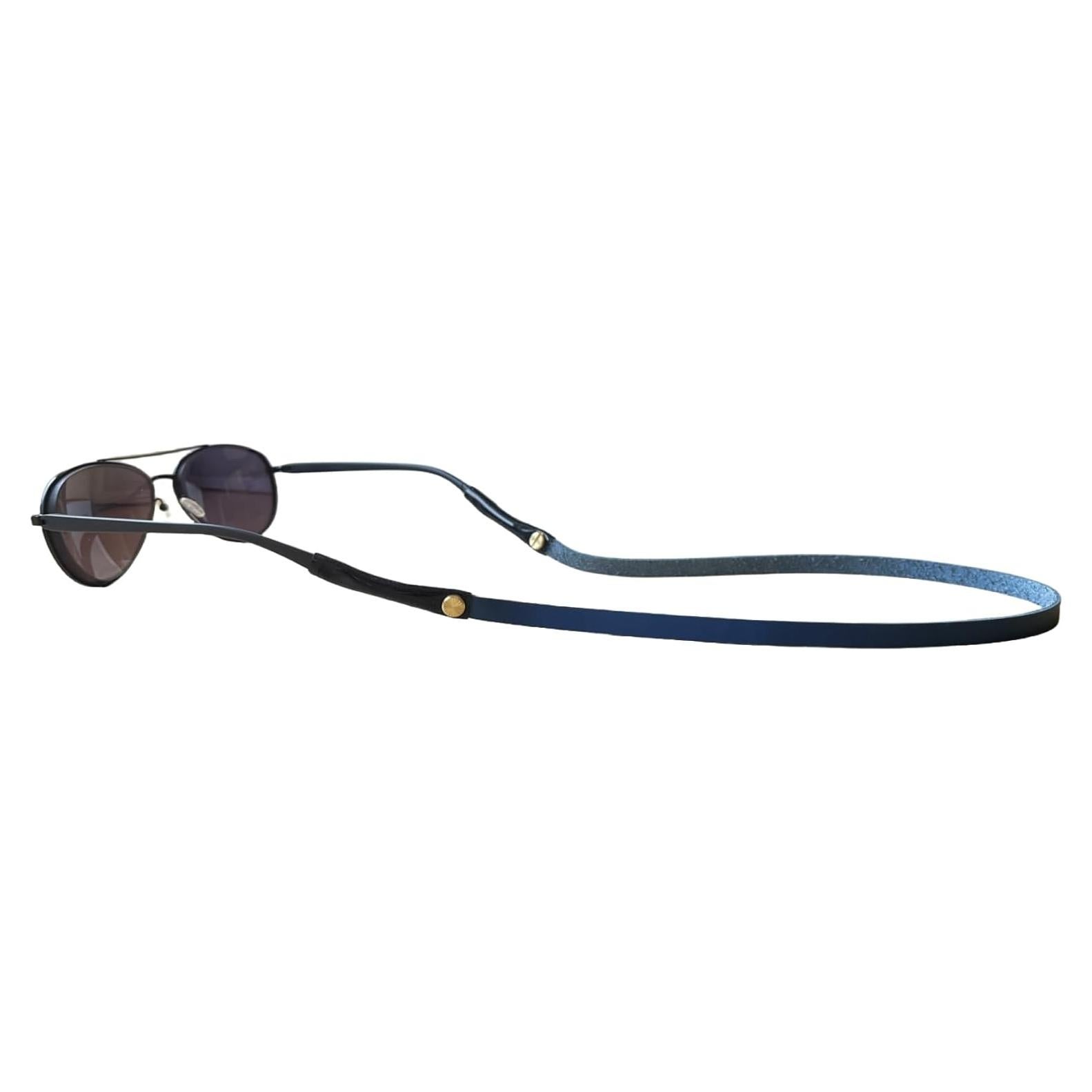 Correa de Gafas de Cuero PVS-001 Azul Océano Unisex