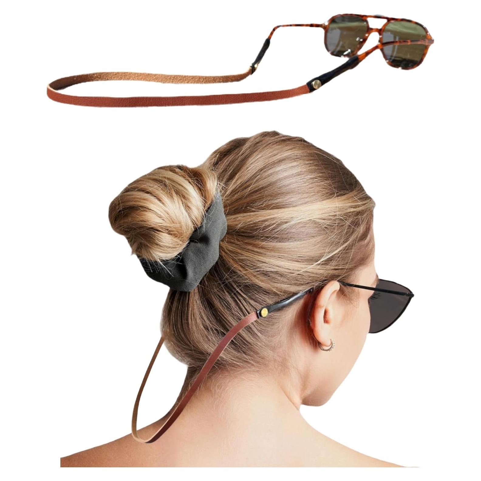 Correa de Gafas de Cuero PVS-001 Marrón Italiano Unisex