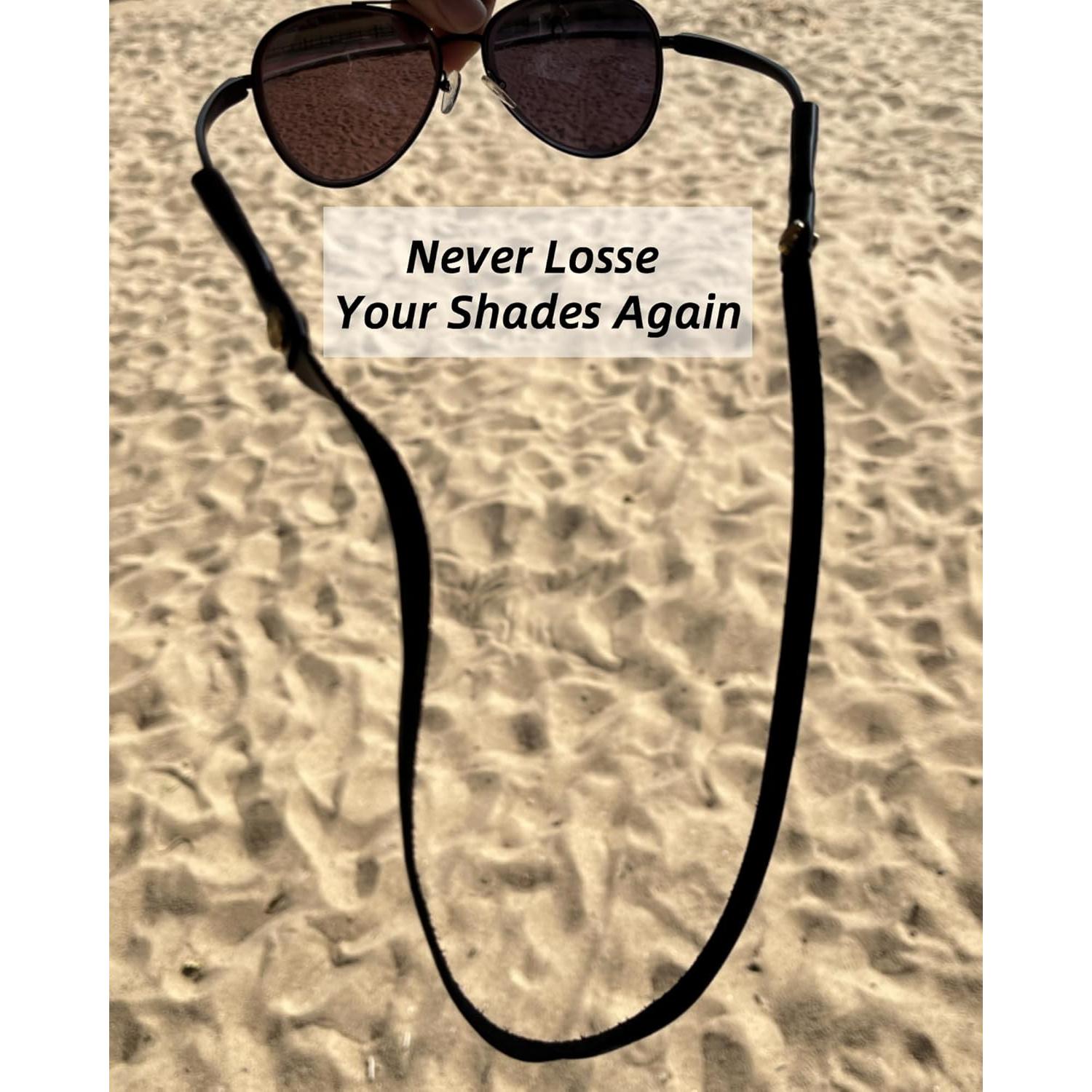 Correa de Gafas de Cuero PVS-001 Marrón Italiano 54.61 cm