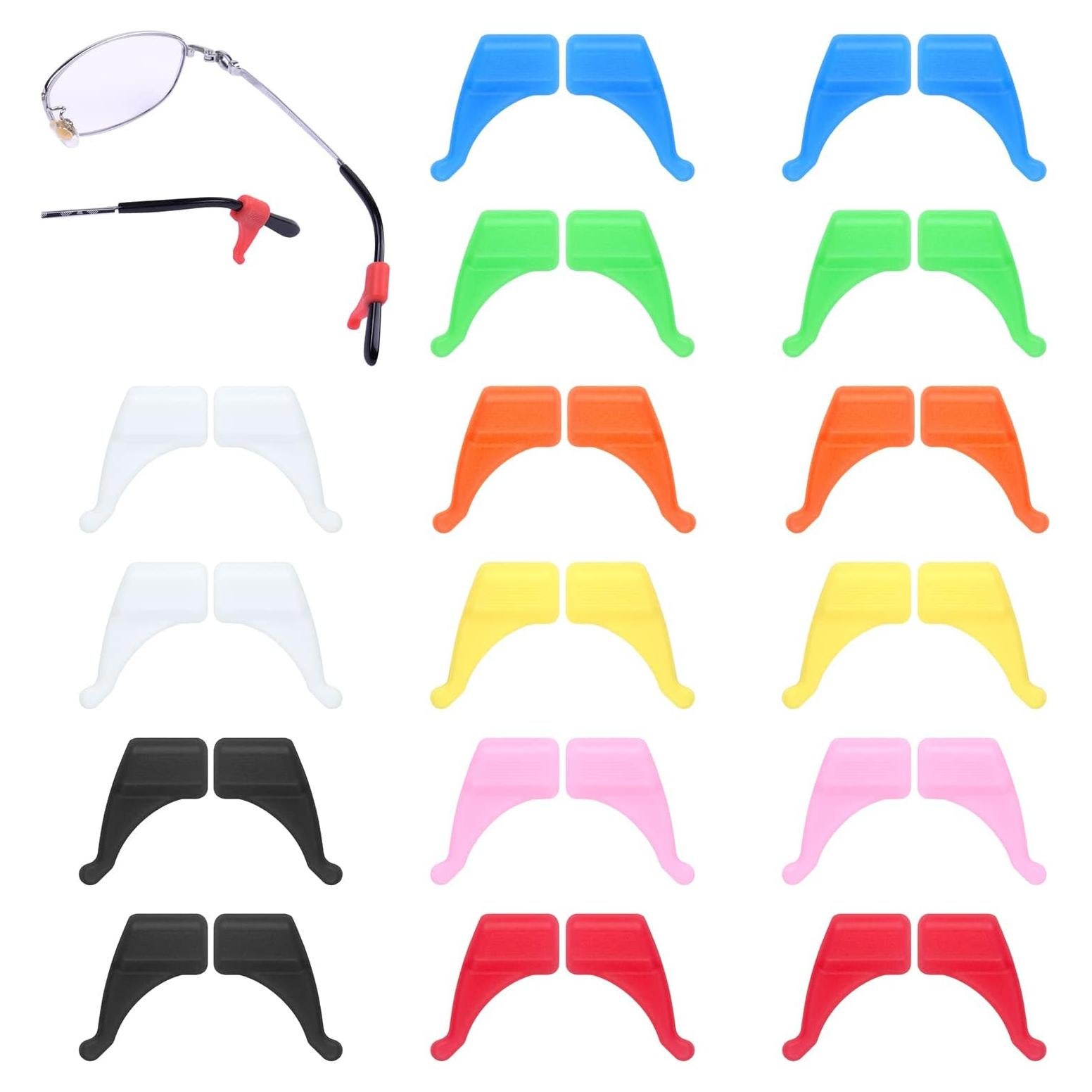 Agarraderas para Gafas Hishelf 16 Pares Silicona Multicolor