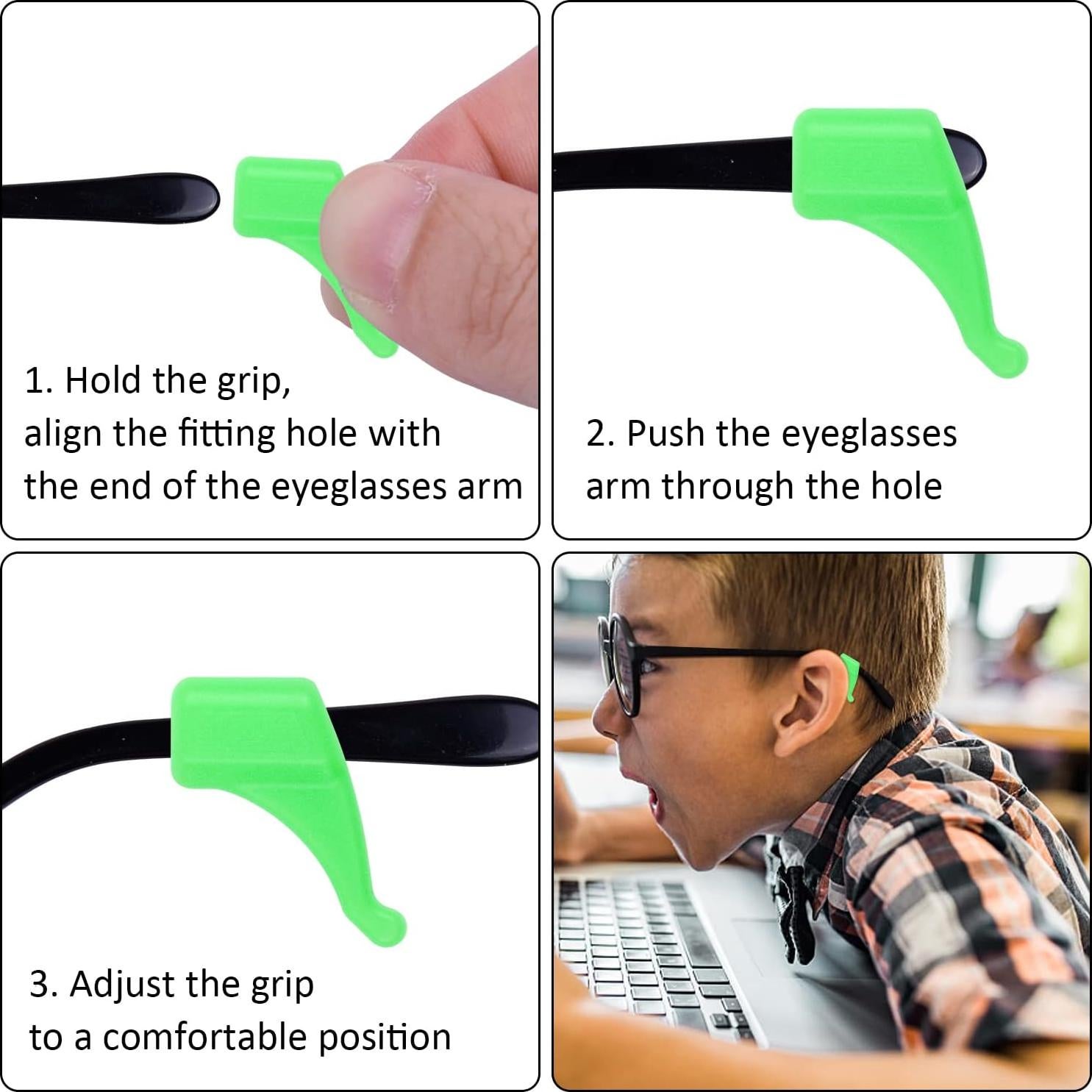 Agarraderas para Gafas Hishelf 16 Pares Silicona Multicolor