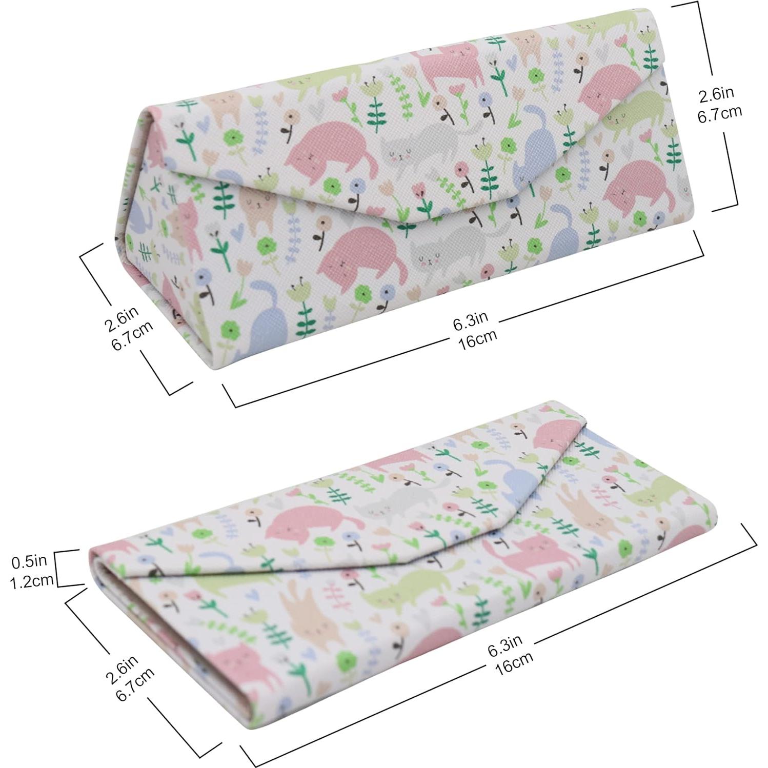 Estuche de Gafas Real Sic Gato - Cuero Vegano 16x6.9cm