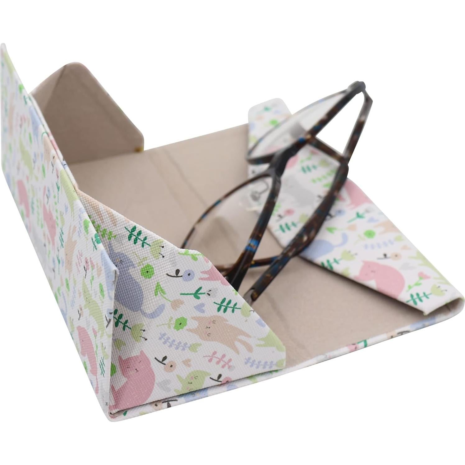 Estuche de Gafas Real Sic Gato - Cuero Vegano 16x6.9cm